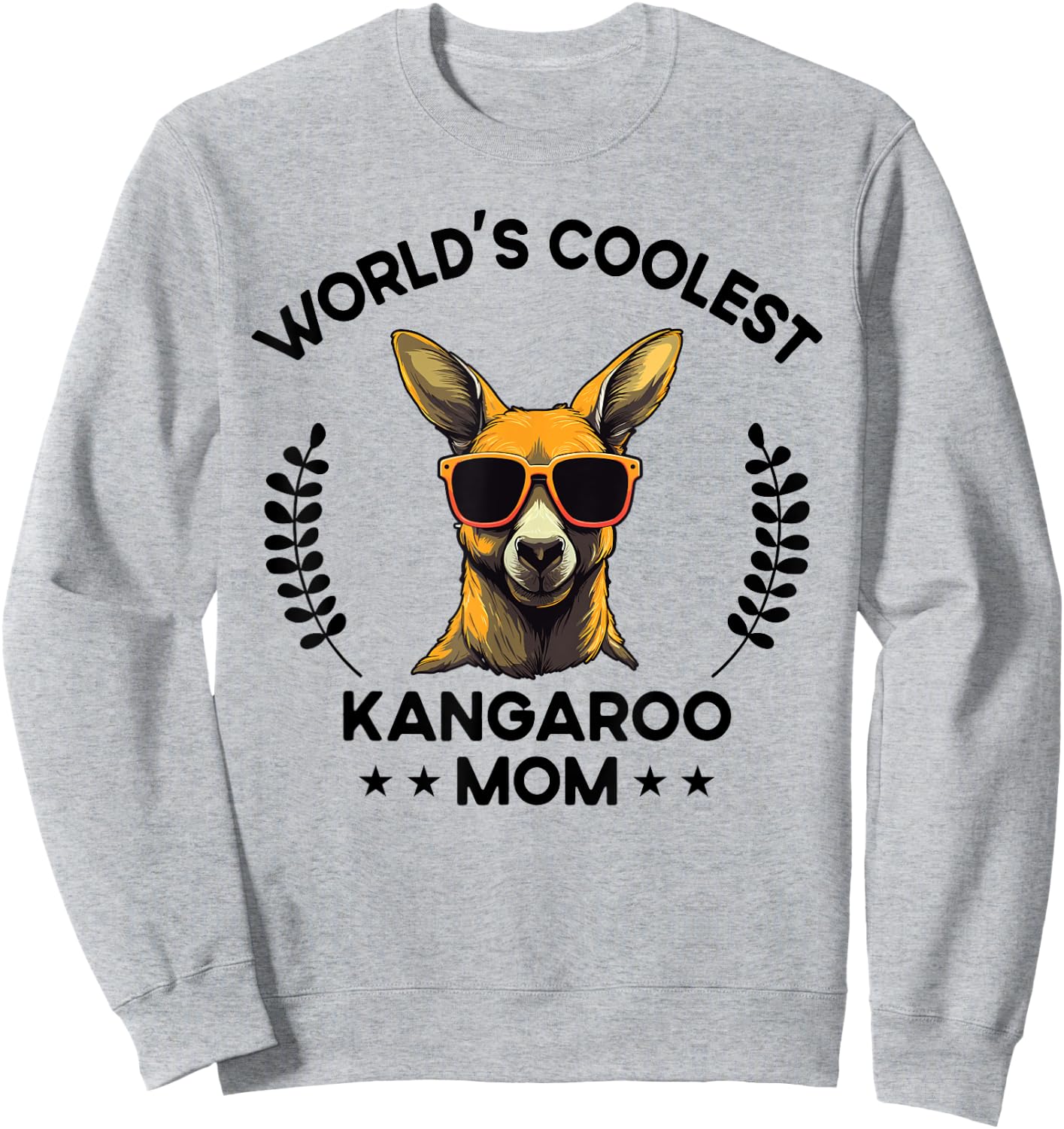 World's Coolest Mom Mama - Women Mother Funny Kangaroo Sweatshirt - Sweatshirt | Ash