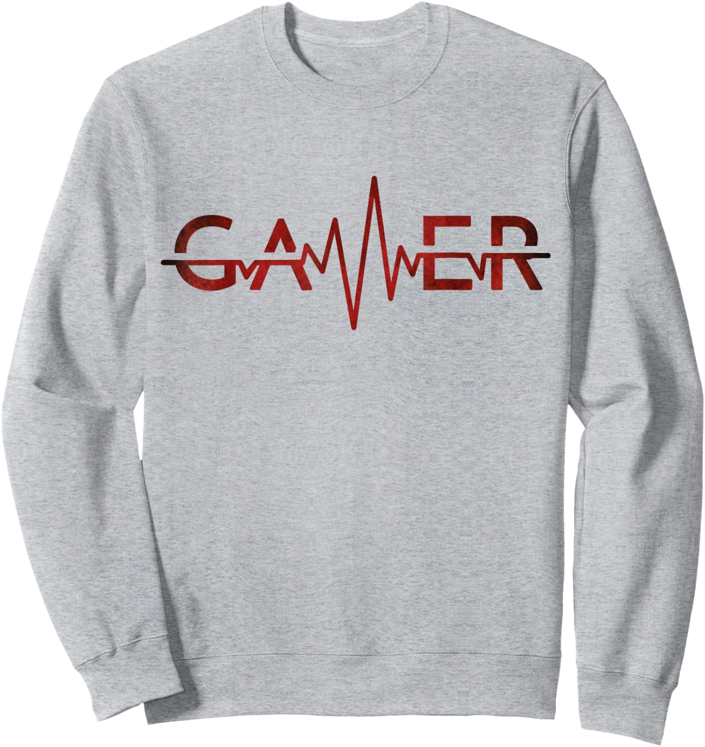 Video Games Players Gamer Heartbeat Sweatshirt - Sweatshirt | Ash