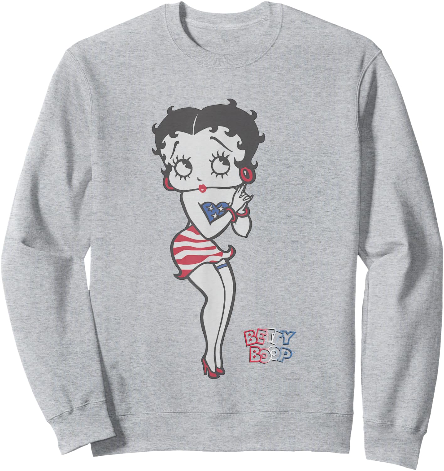 Betty Boop 4th Of July Red White & Betty Sweatshirt - Sweatshirt | Ash