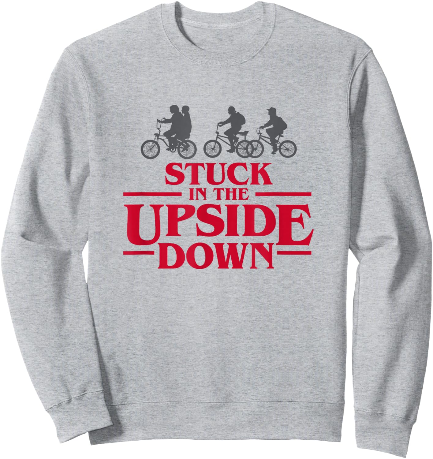 Stranger Things Stuck In The Upside Down Red Letter Logo Sweatshirt - Sweatshirt | Ash