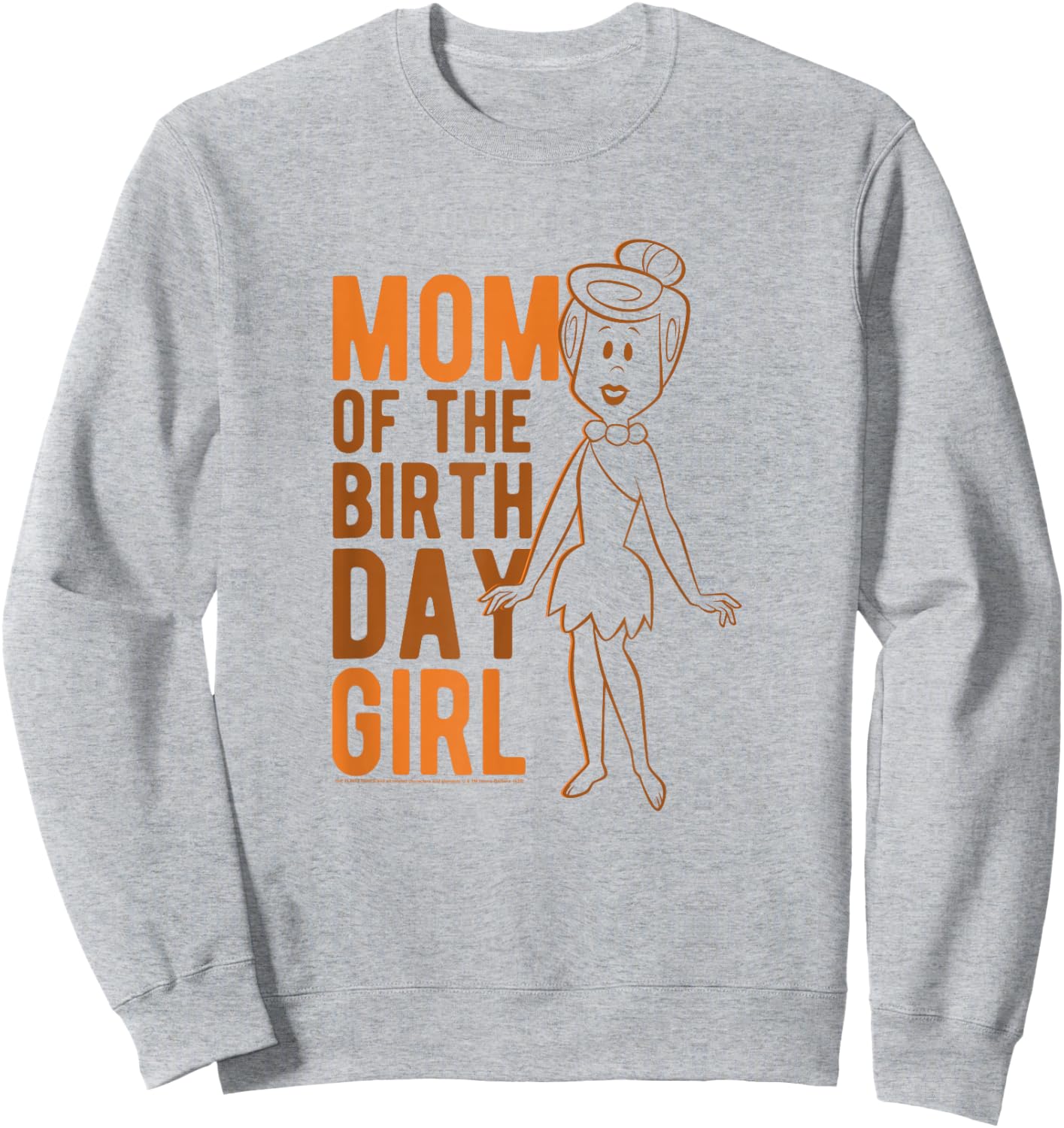 The Flintstones Wilma Flintstone Mom of The Birthday Girl Sweatshirt - Sweatshirt | Ash