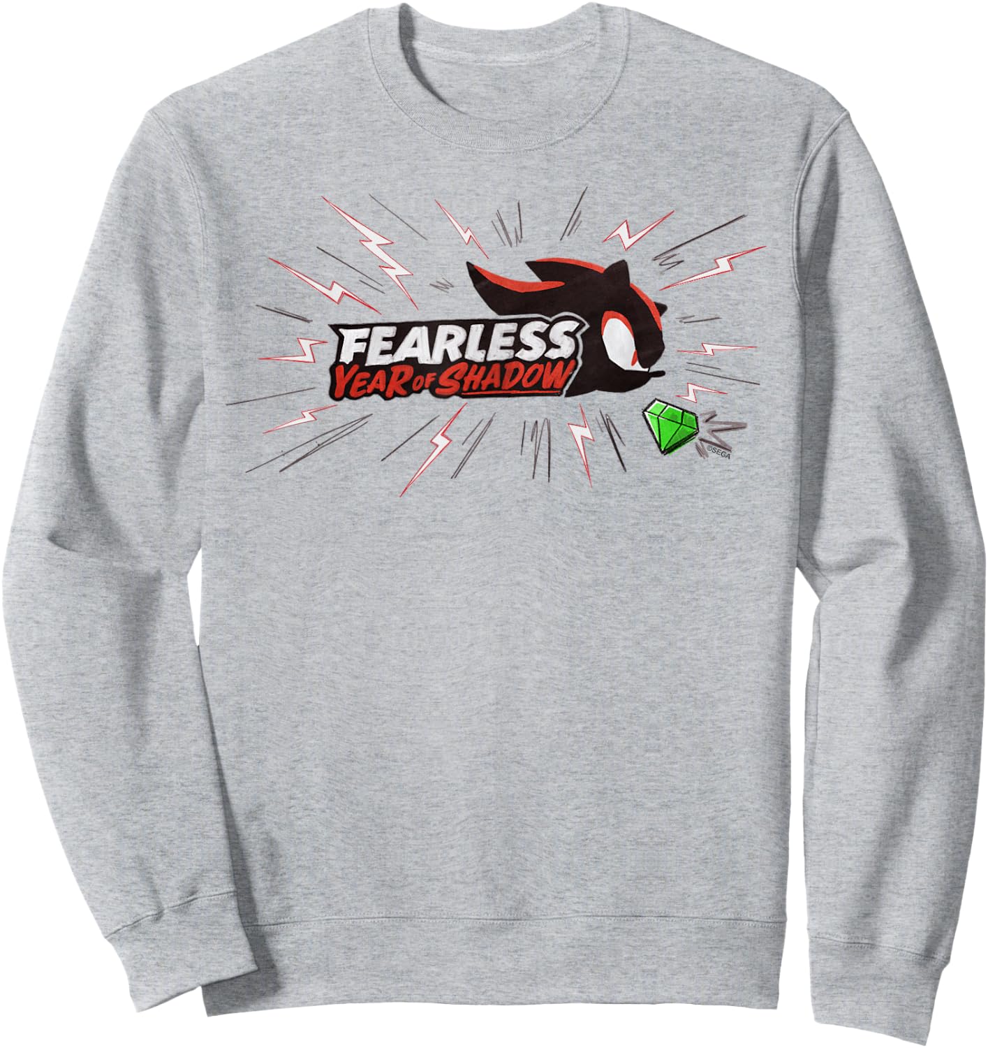 Sonic The Hedgehog, Fearless: Year of Shadow sketchpad Logo Sweatshirt - Sweatshirt | Ash