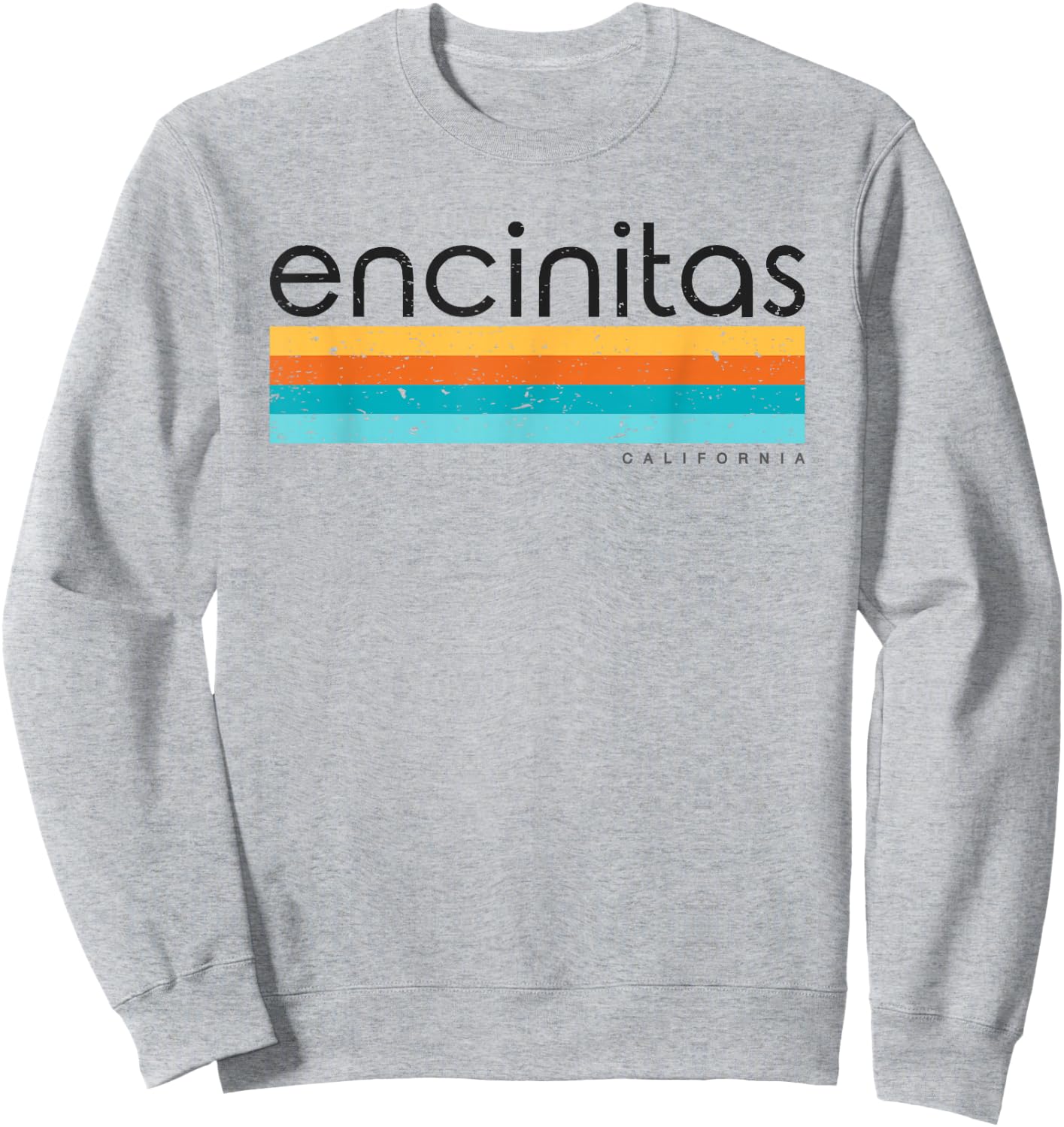 Vintage Encinitas California CA Retro Design Sweatshirt - Sweatshirt | Ash