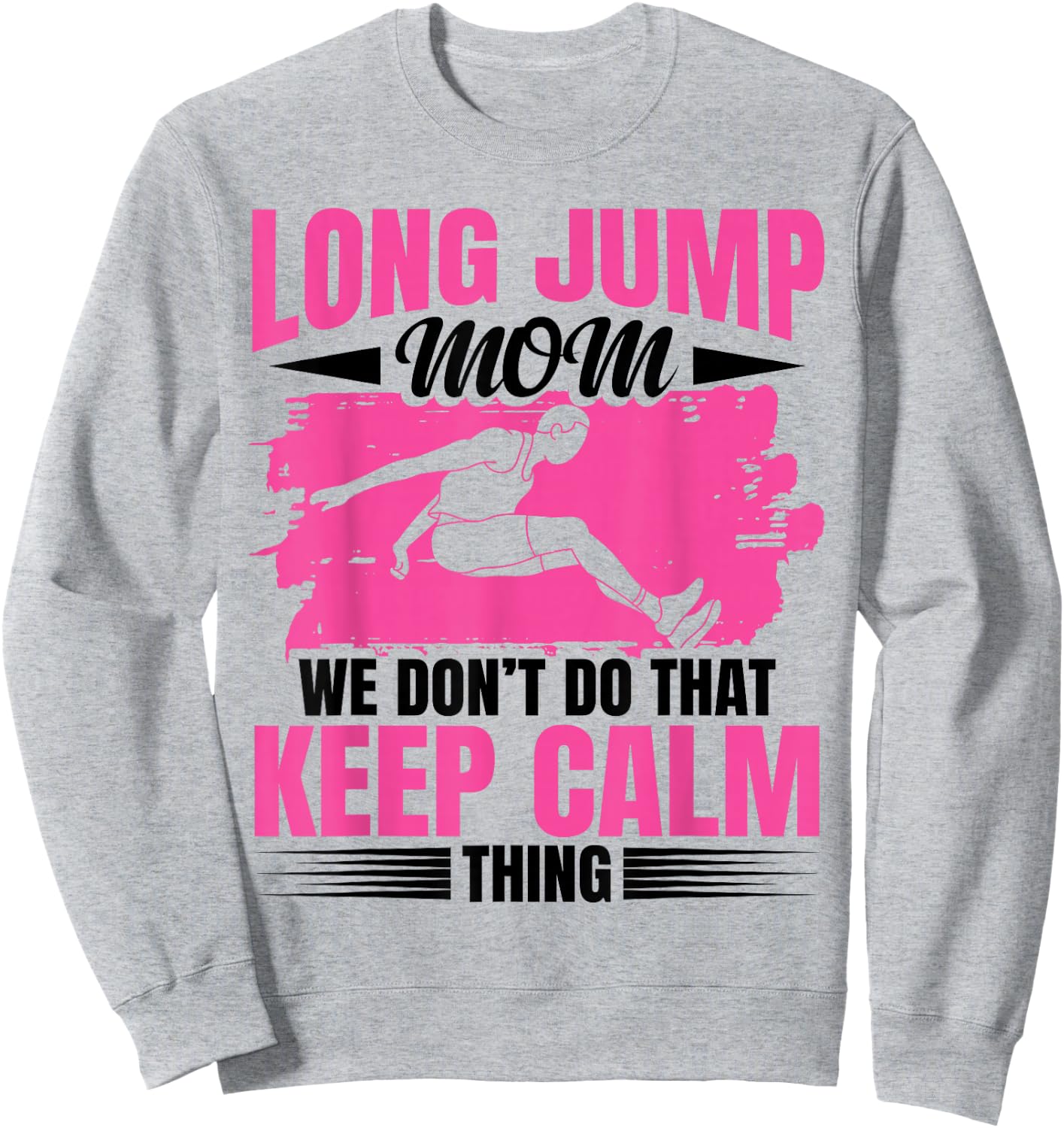Long Jumper Spikes Track and Field Shoes Long Jump Athlete Sweatshirt - Sweatshirt | Ash