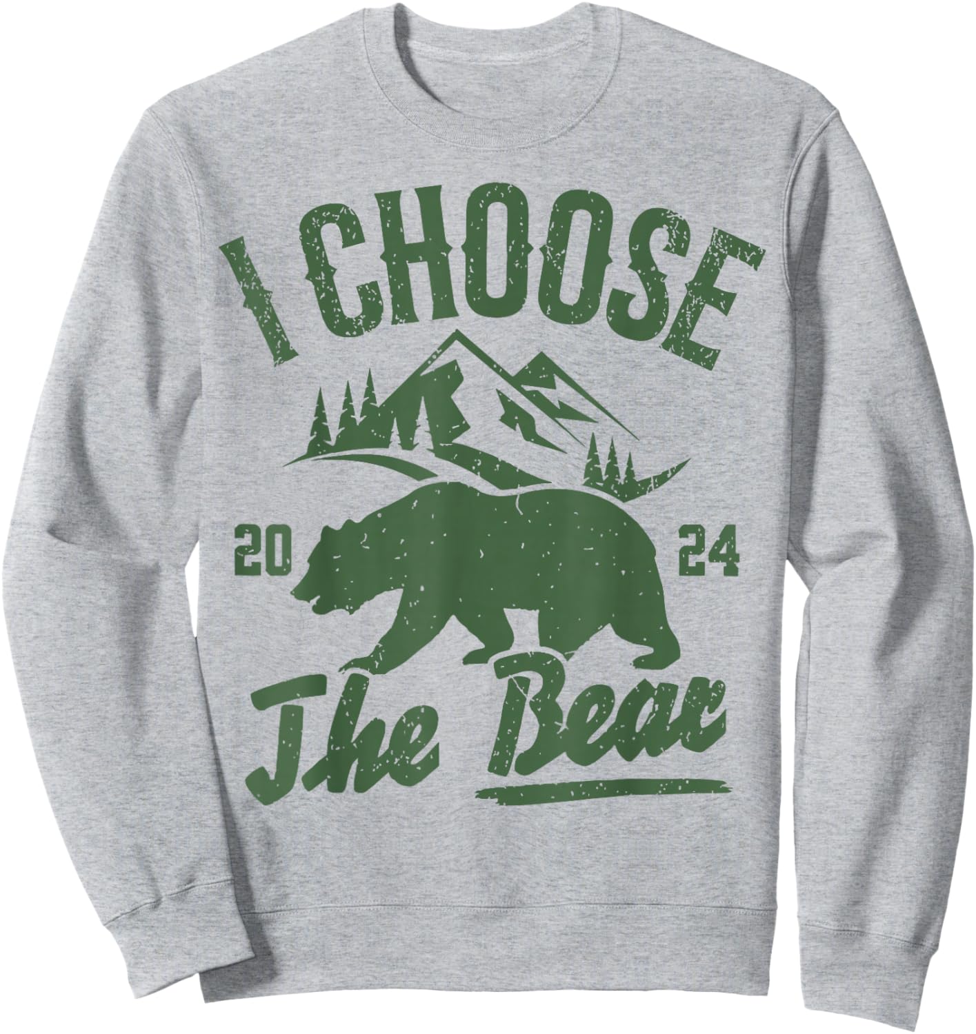 I Choose The Bear 2024 Sweatshirt - Sweatshirt | Ash