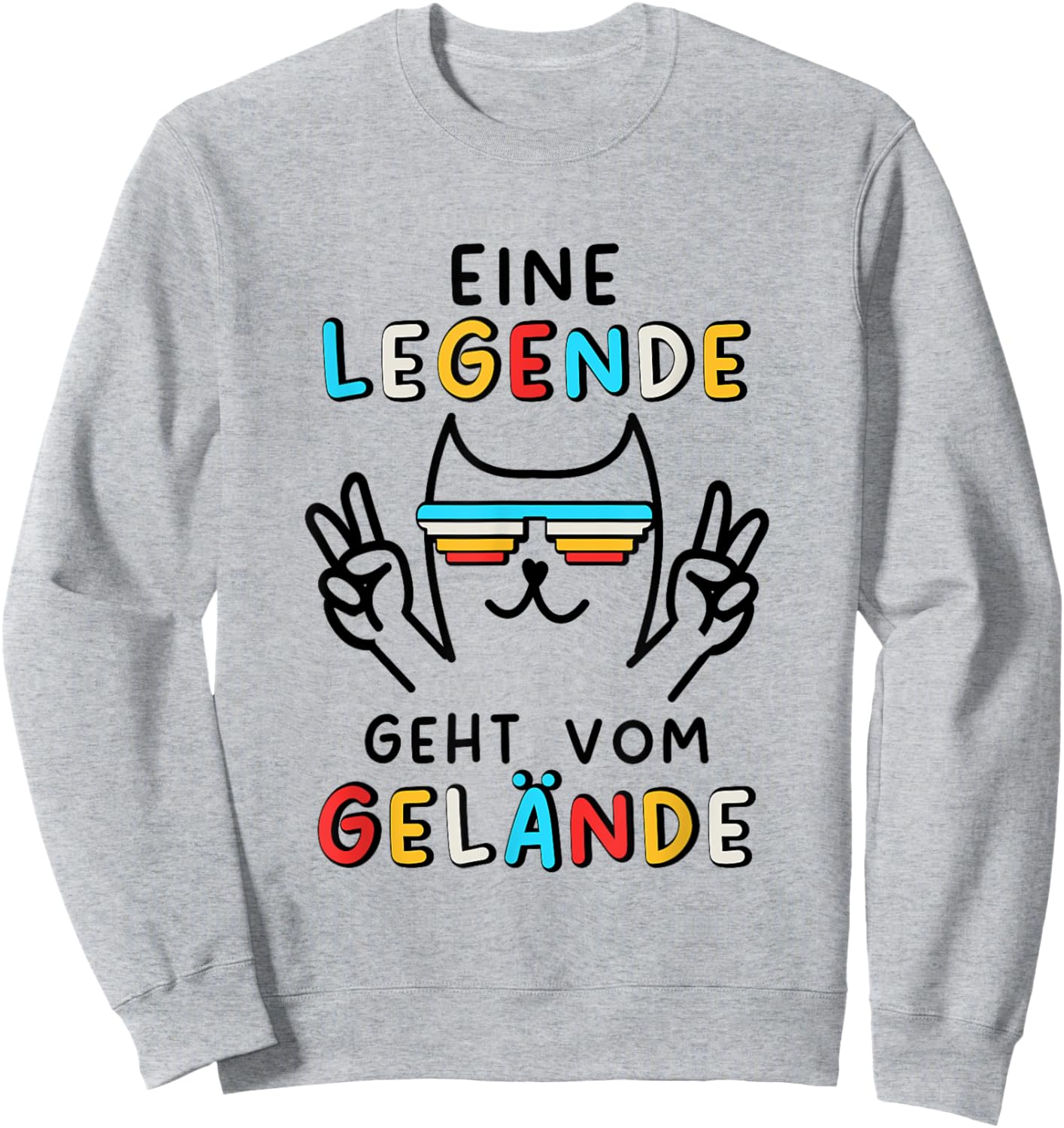 Eine Legende Geht Vom Gelände Sweatshirt - Sweatshirt | Ash