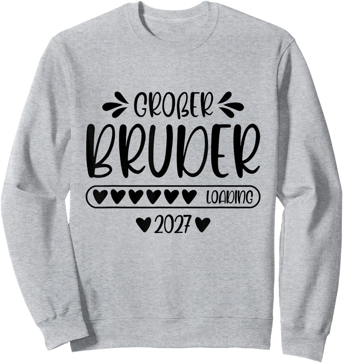Großer Bruder 2027 Loading Schwangerschaft verkünden Kinder Sweatshirt - Sweatshirt | Ash