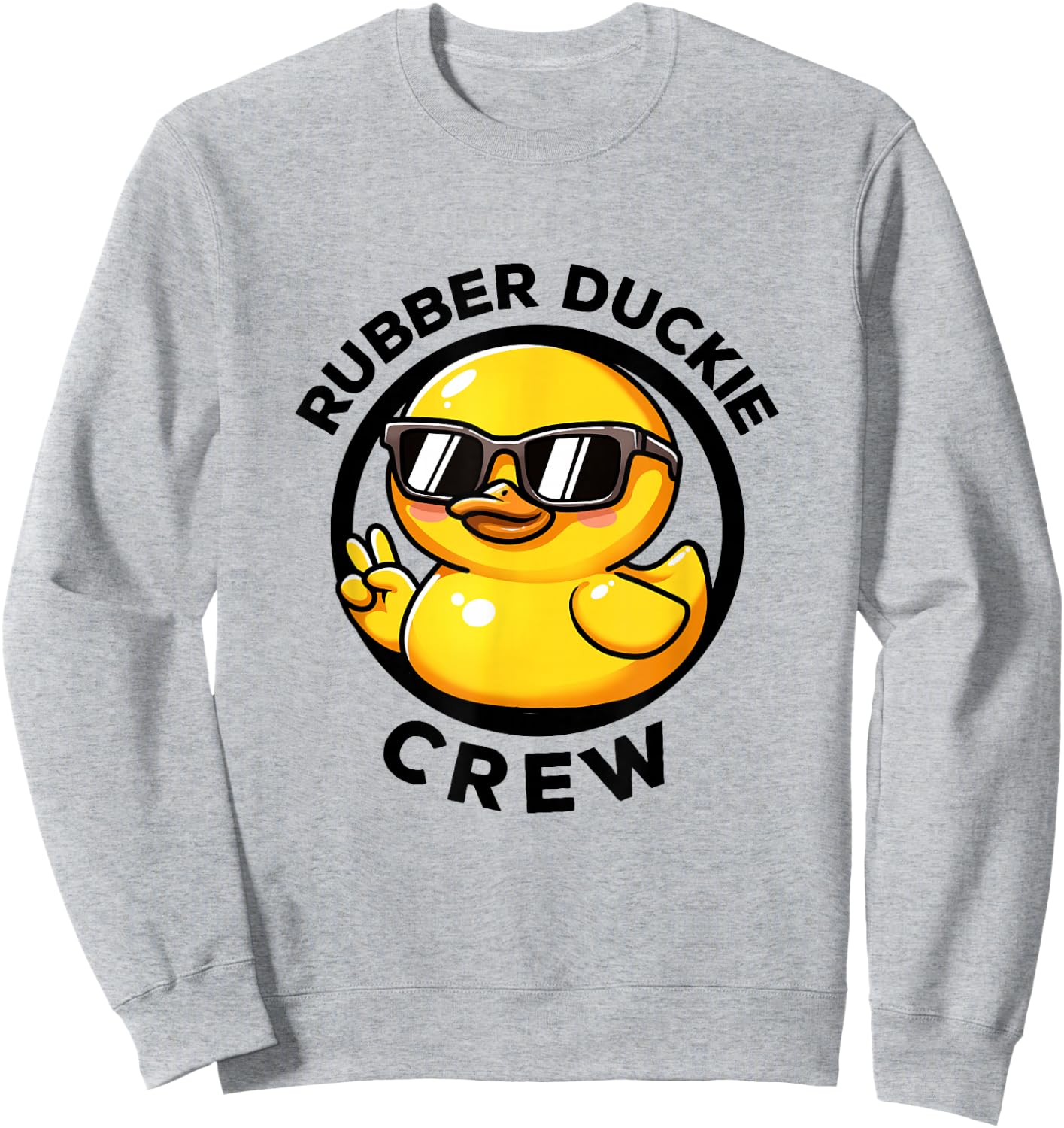 Rubber Duckie Crew I Love Ducks Lovers Funny Rubber Duck Sweatshirt - Sweatshirt | Ash