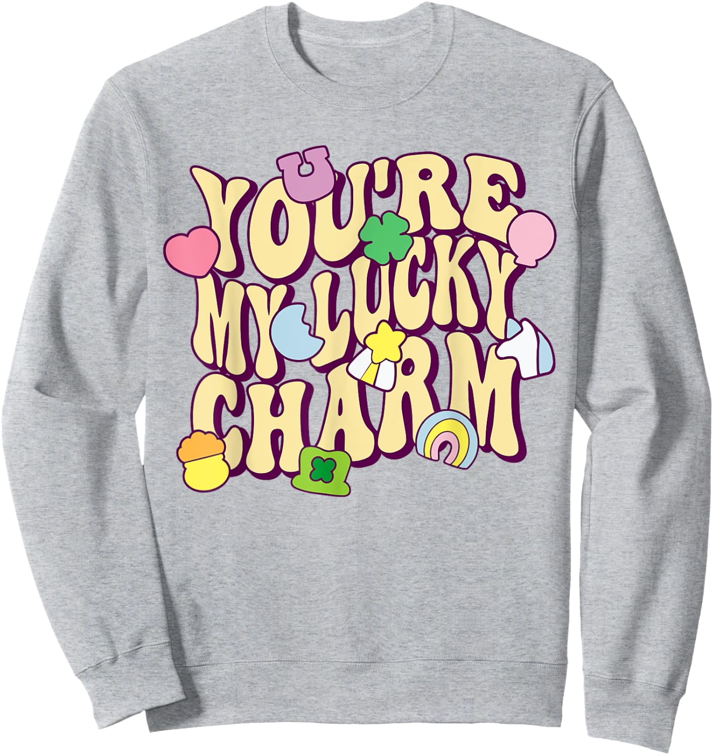 Groovy You're My Lucky Charm Feeling Lucky St.Patrick' Day Sweatshirt - Sweatshirt | Ash