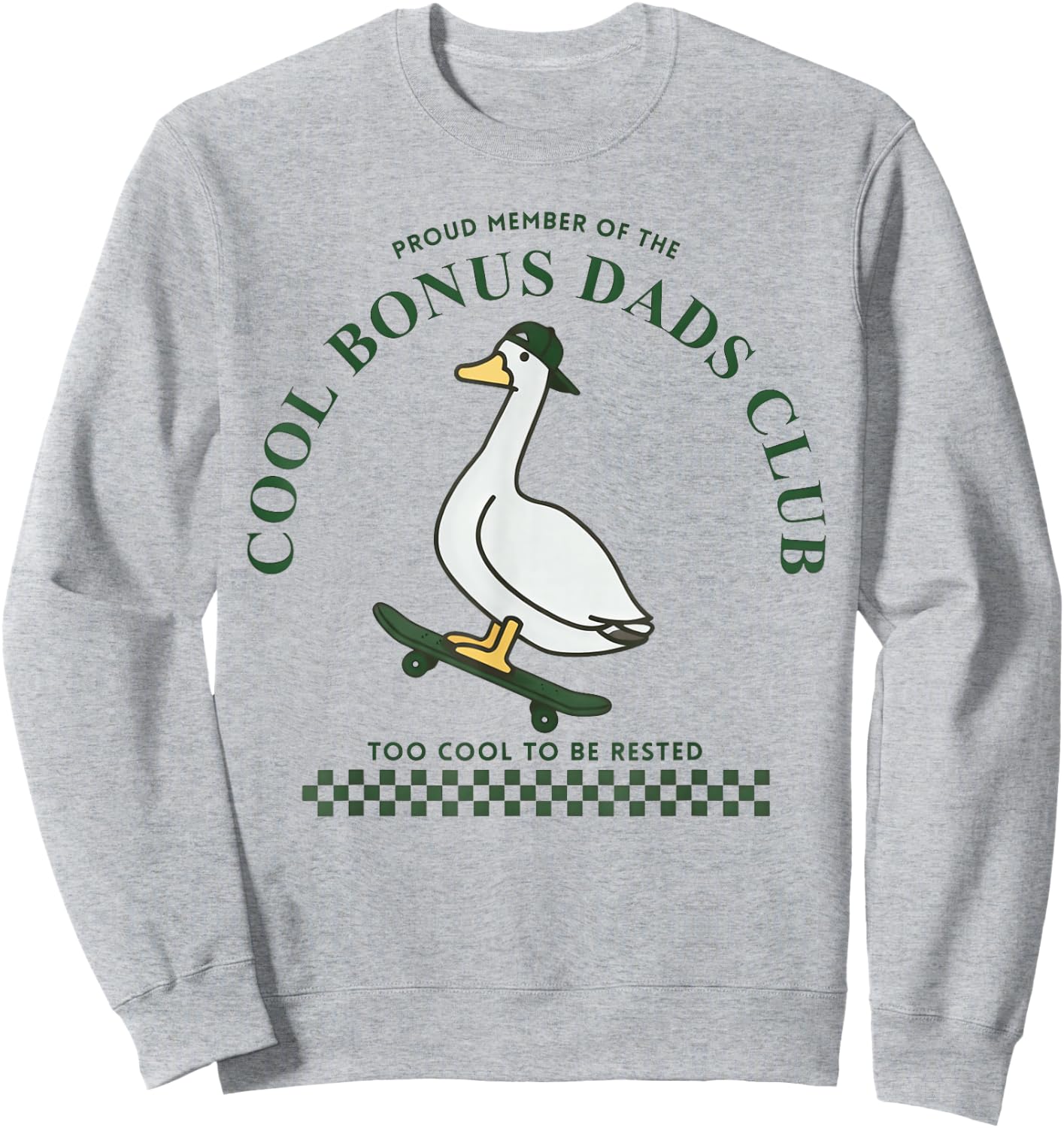 Step Dad, Cool Bonus Dads Club, Father's Day Sweatshirt - Sweatshirt | Ash
