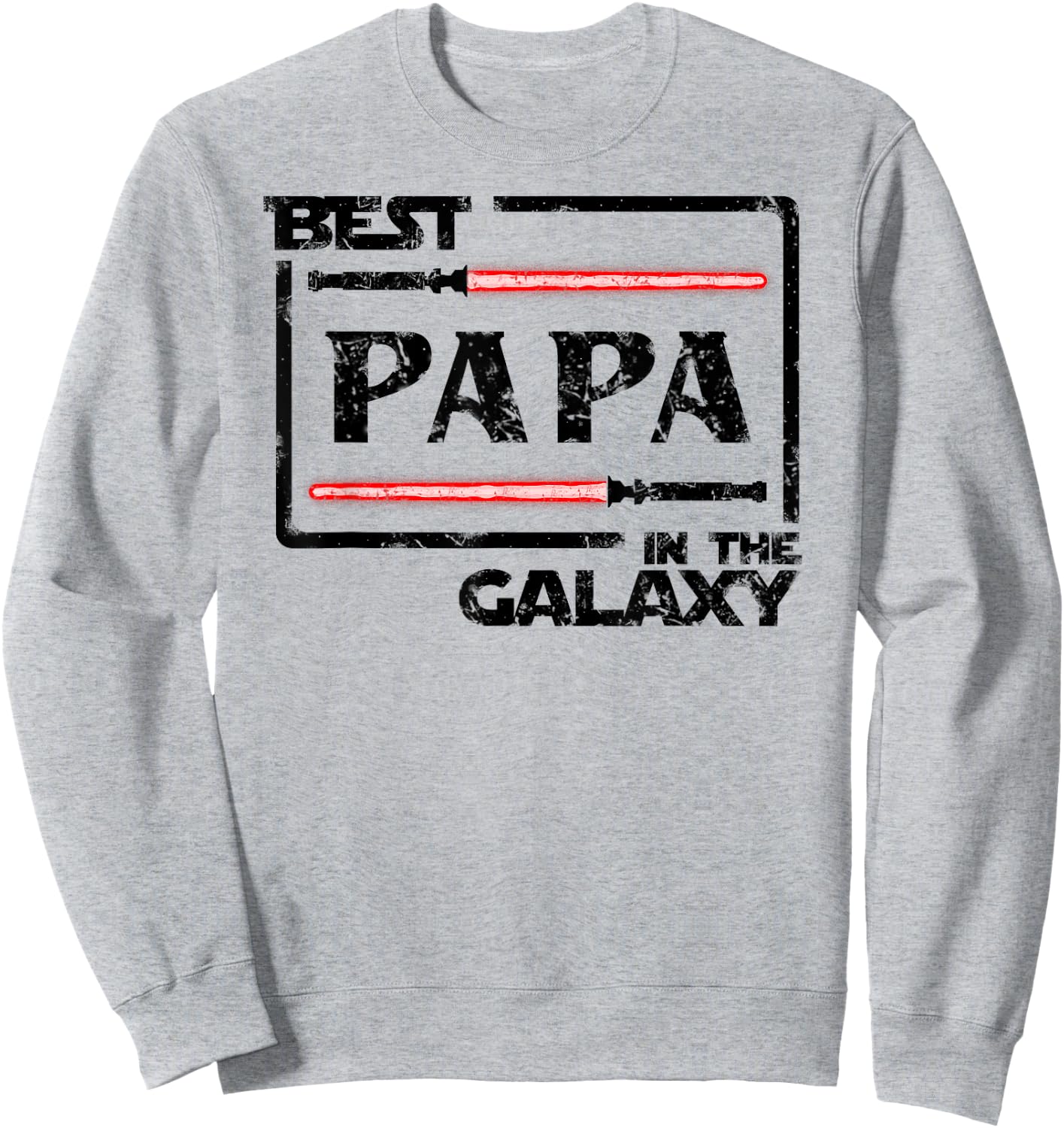 Fathers Day Gift Best Papa In Galaxy Sweatshirt - Sweatshirt | Ash