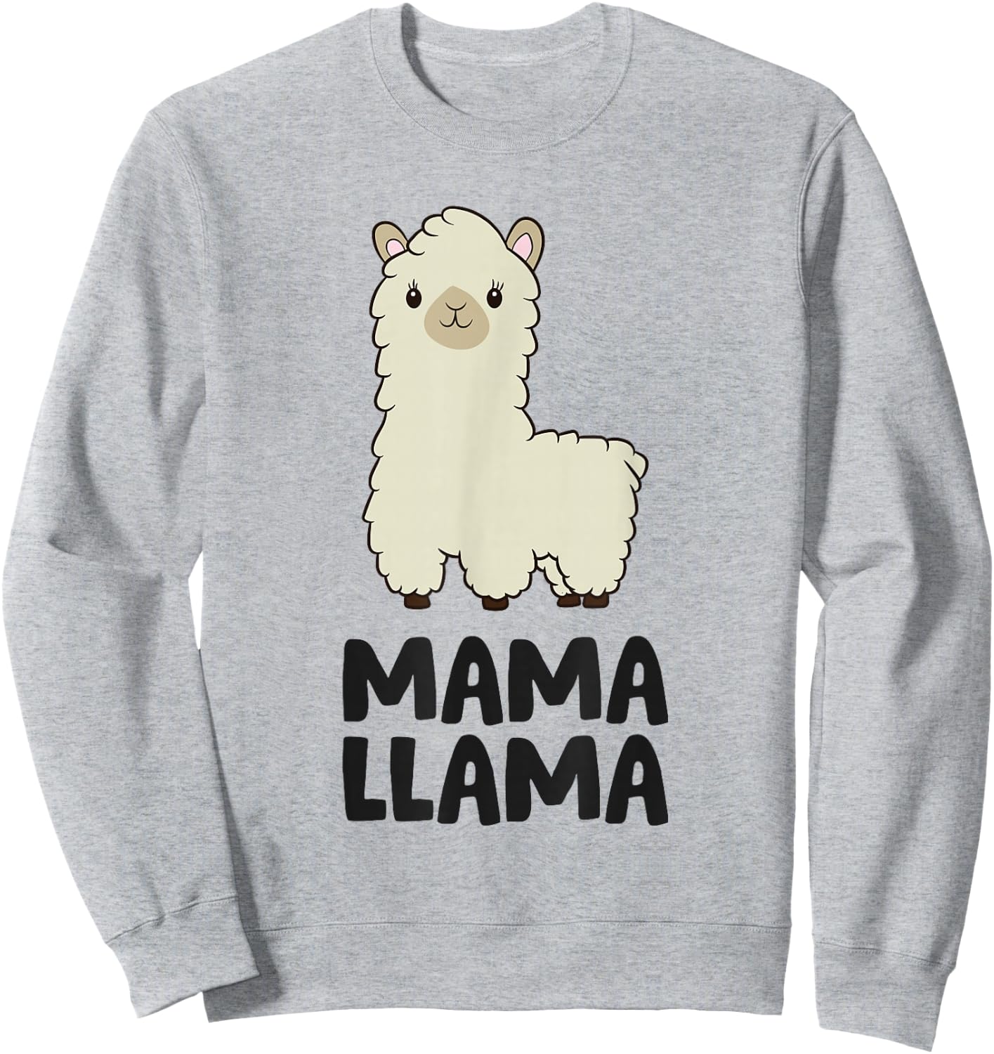Mama LLlama Women Girls Sweatshirt - Sweatshirt | Ash