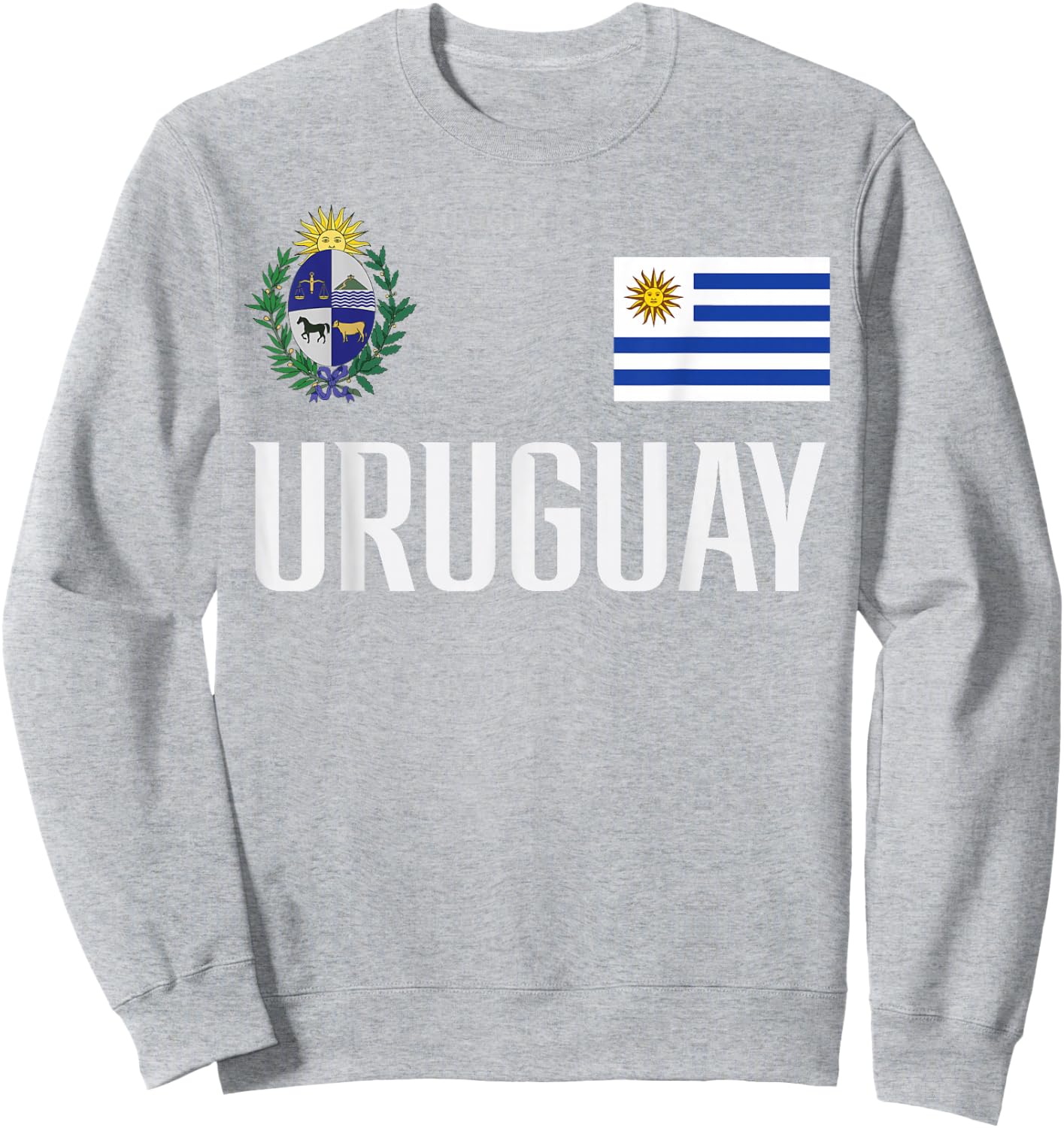 Uruguay Flag Uruguayan Football Soccer Fan Men Women Kids Sweatshirt - Sweatshirt | Ash