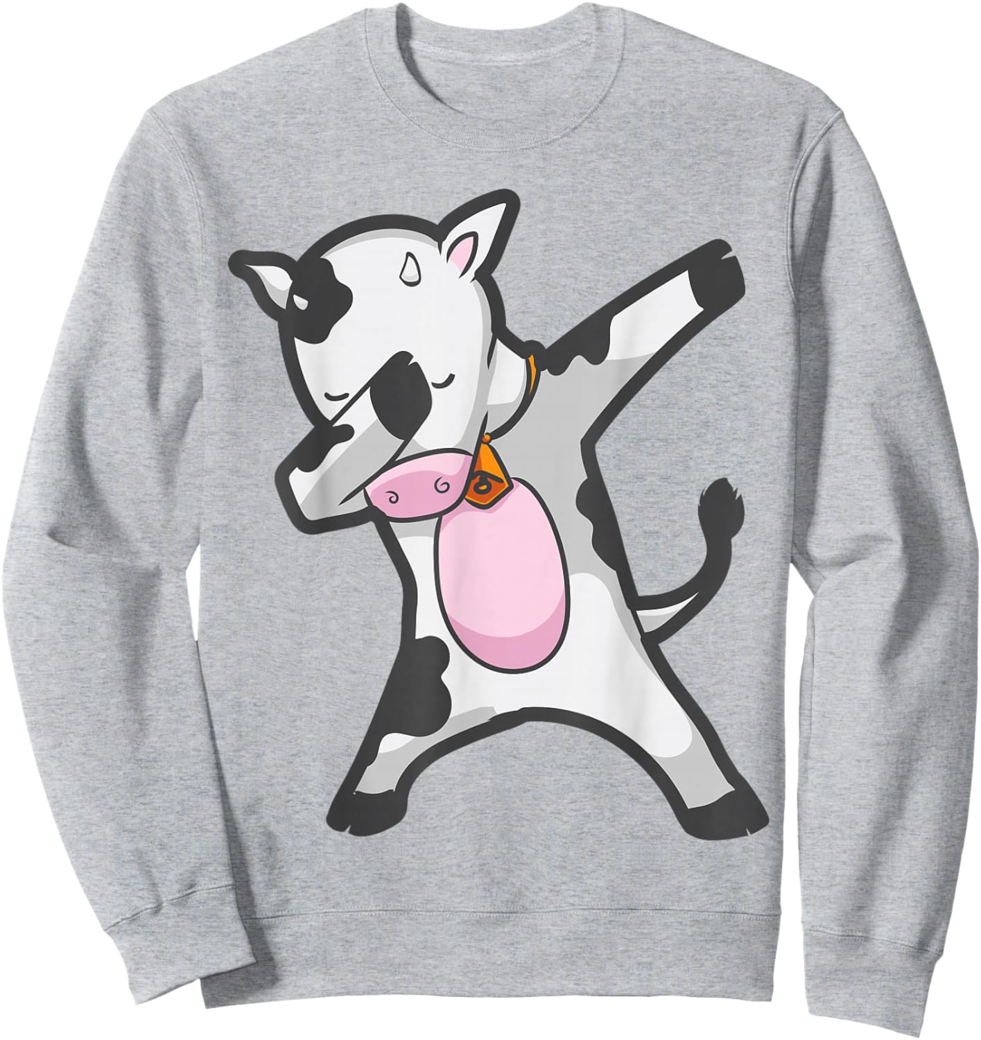 Dabbing COW - CALF | Dab Animal Sweatshirt - Sweatshirt | Ash