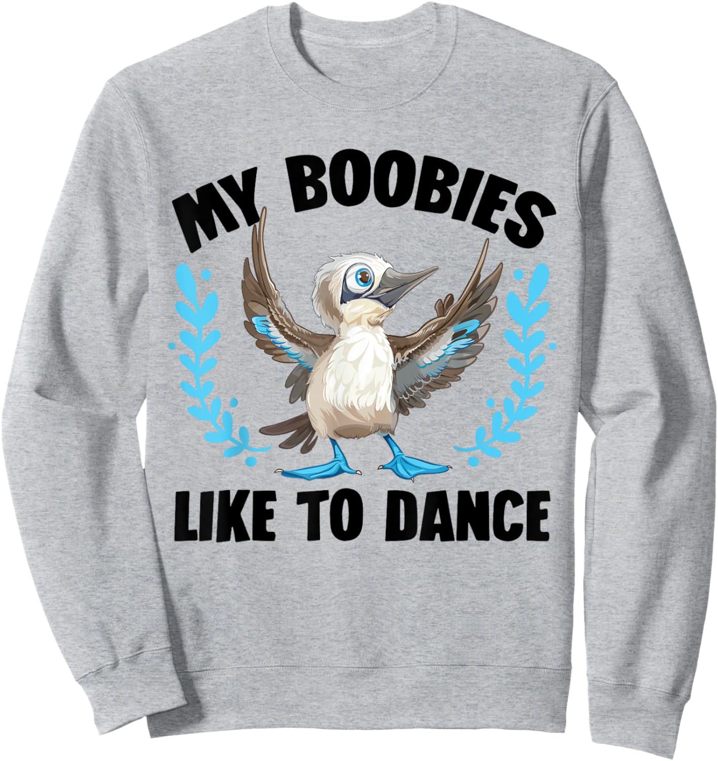 Boobie Bird Plush Seabird Stuffed Animal Blue Footed Booby Sweatshirt - Sweatshirt | Ash