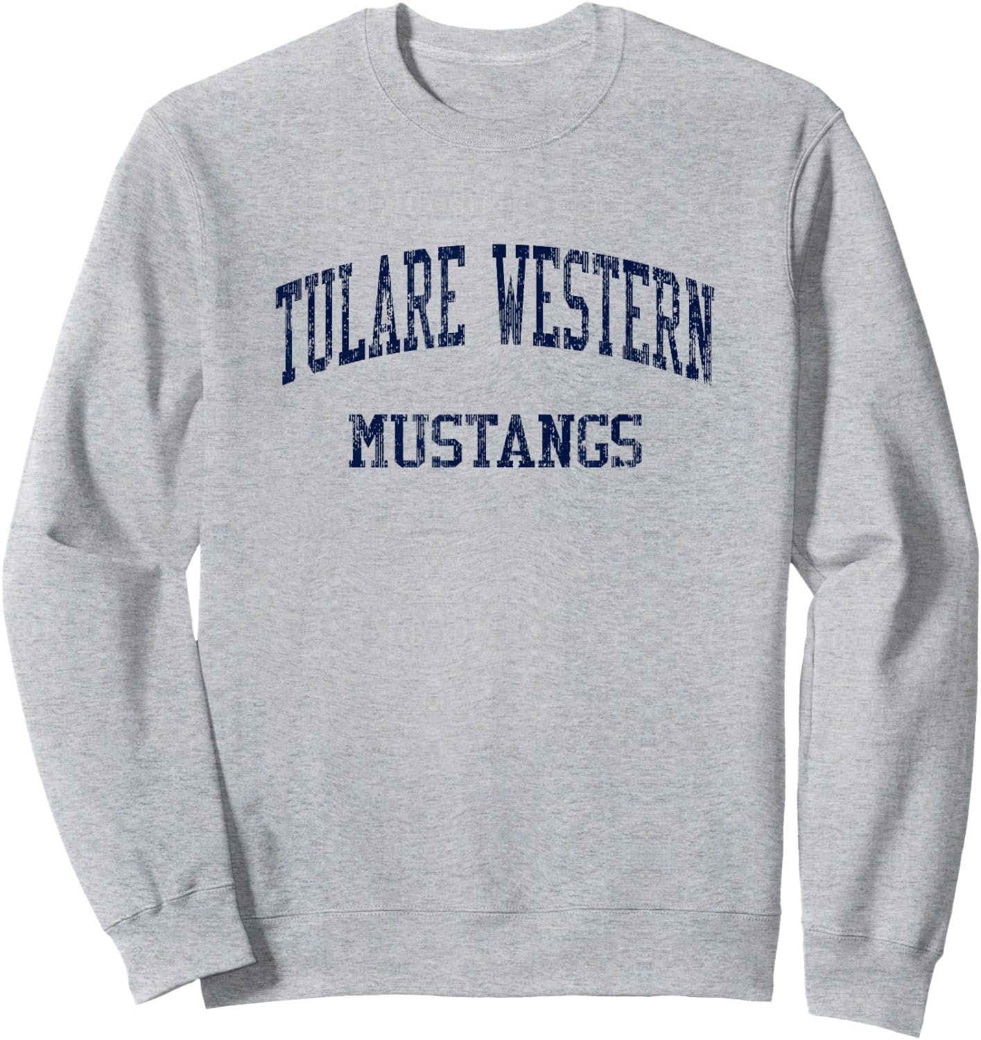 Tulare Western High School HS Tulare CA Vintage Sports Sweatshirt - Sweatshirt | Ash