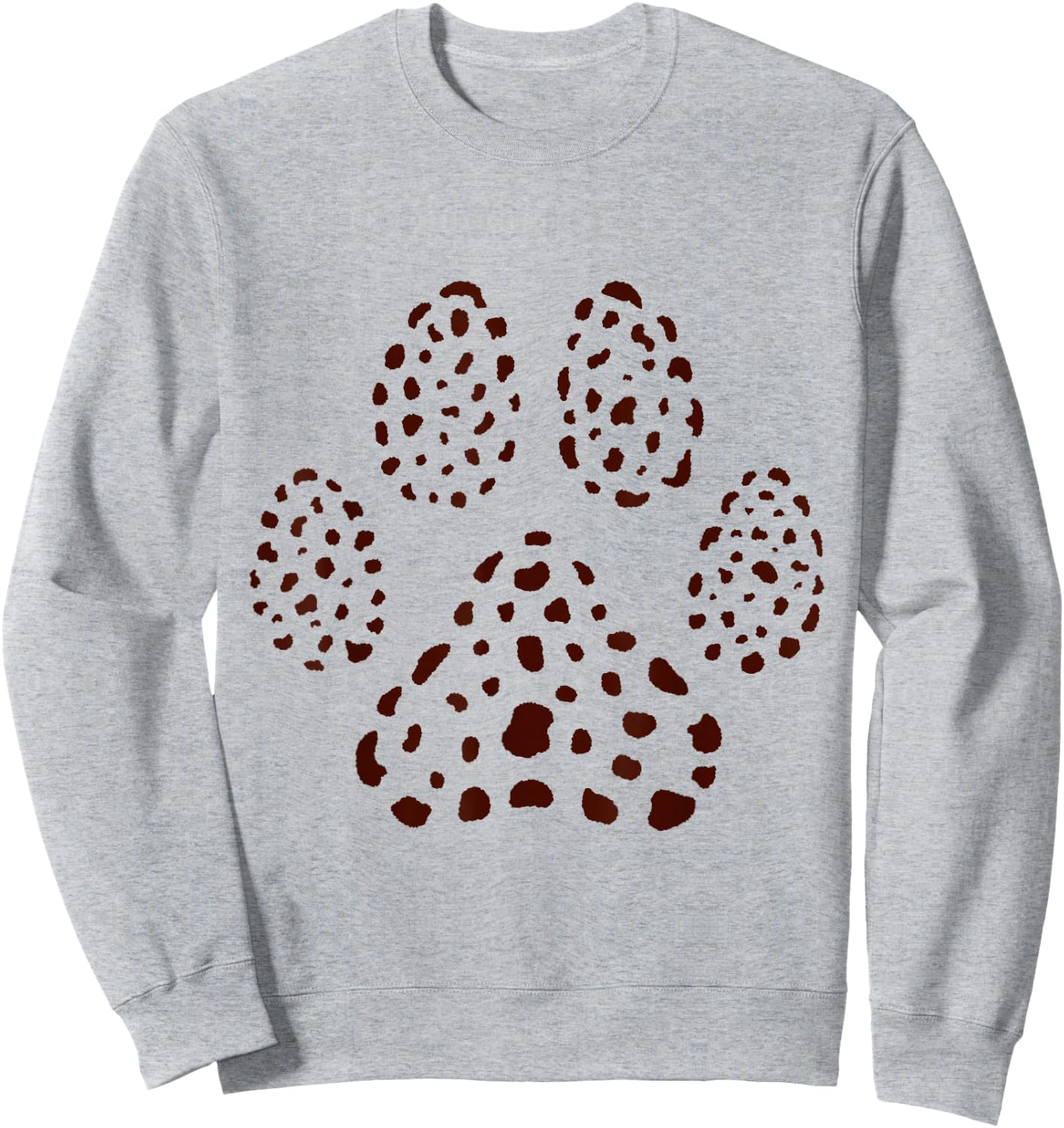 Dog Paw Brown Spots Dalmatian Sweatshirt - Sweatshirt | Ash