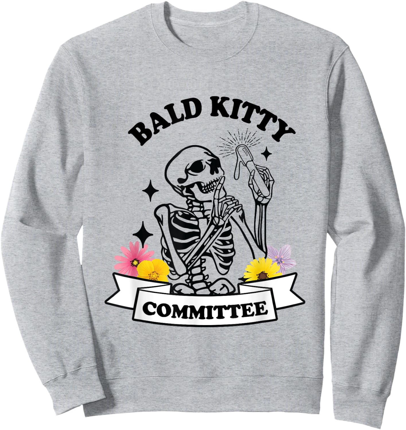 Bald Kitty Committee Waxer Esthetician Brazilian Waxing Sweatshirt - Sweatshirt | Ash