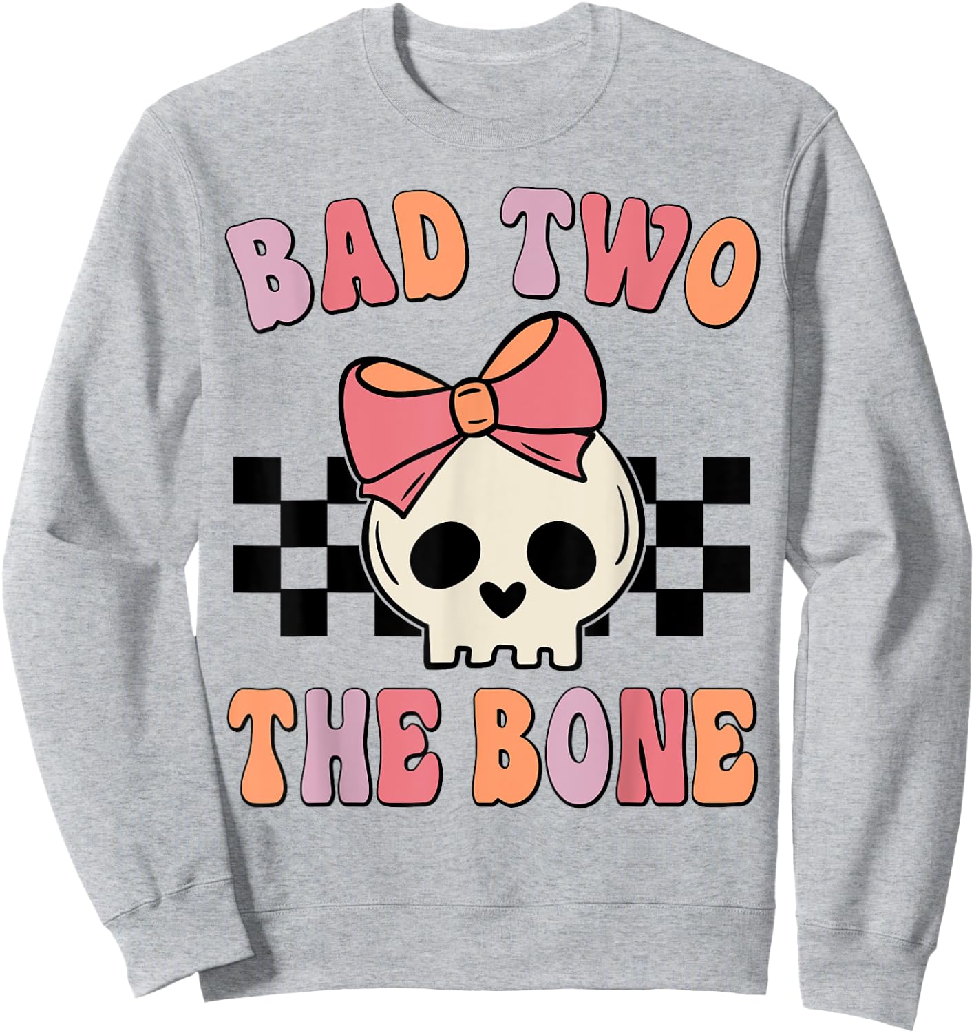 Bad Two the Bone Birthday 2 Years Old Birthday Kid Girl Sweatshirt - Sweatshirt | Ash