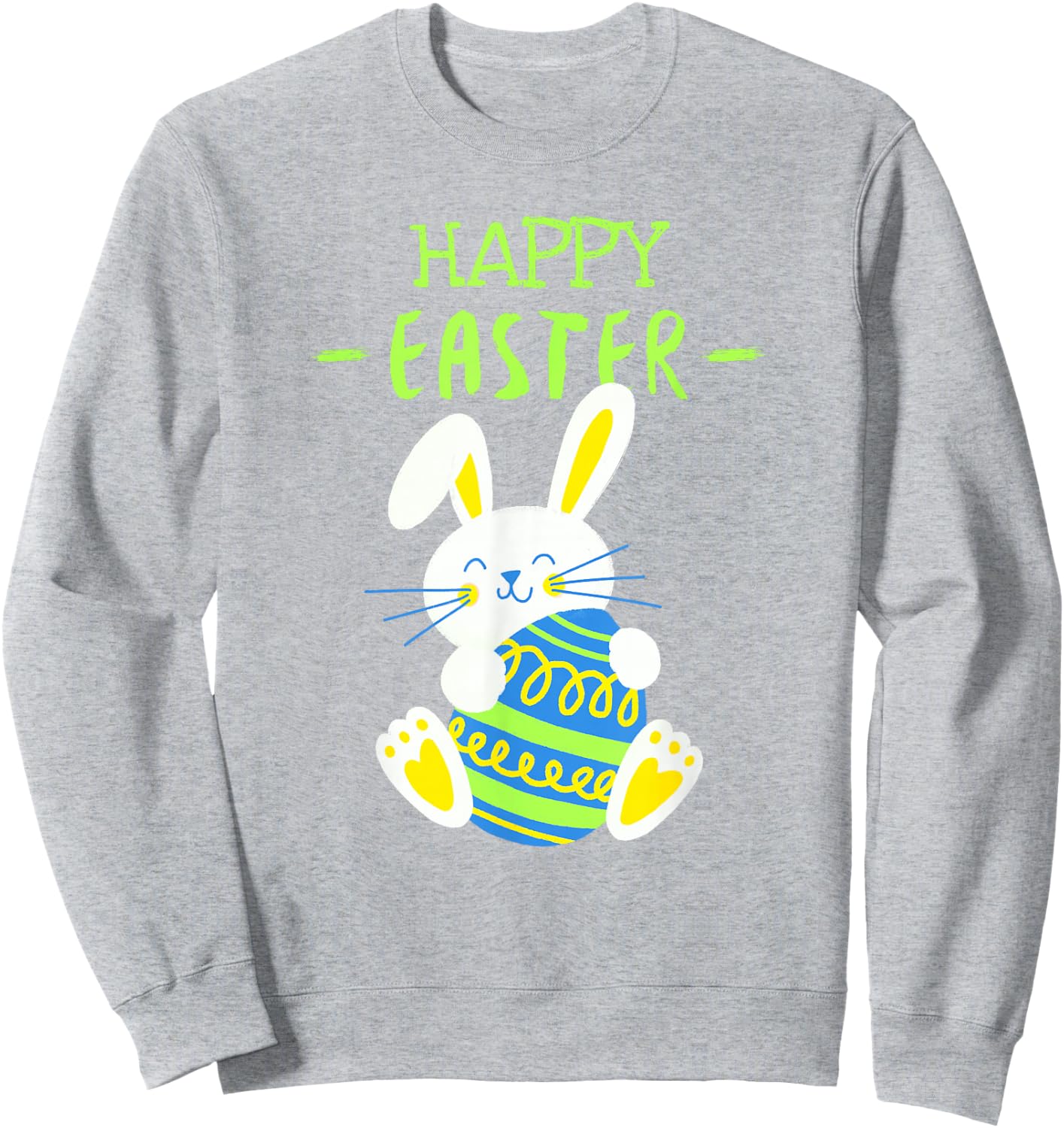 Children's Toddler Boys Easter Shirt Funny Easter Shirts Rabbit Easter , blue Sweatshirt - Sweatshirt | Ash