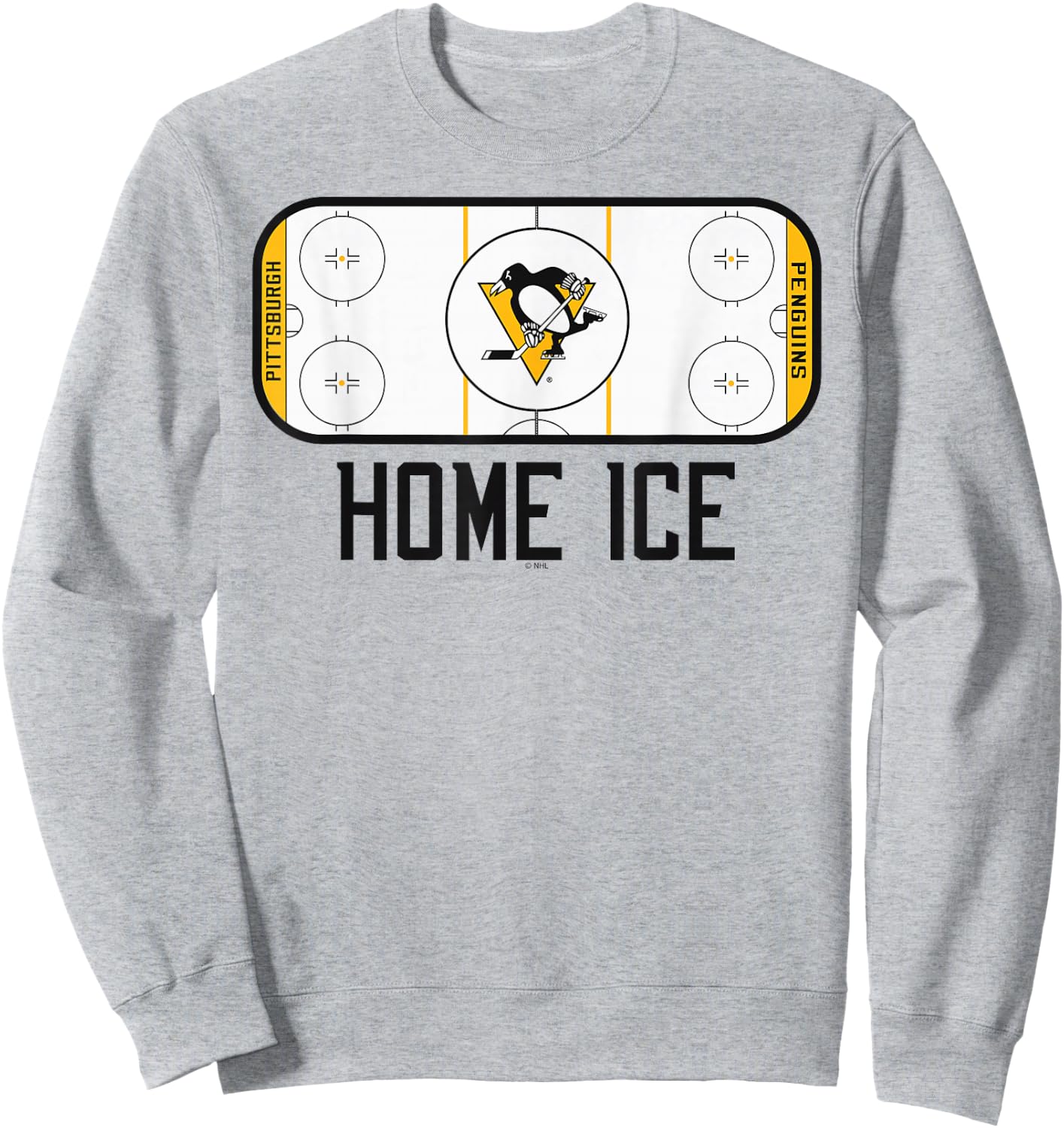 Pittsburgh Penguins Home Ice Gray Officially Licensed Sweatshirt - Sweatshirt | Ash