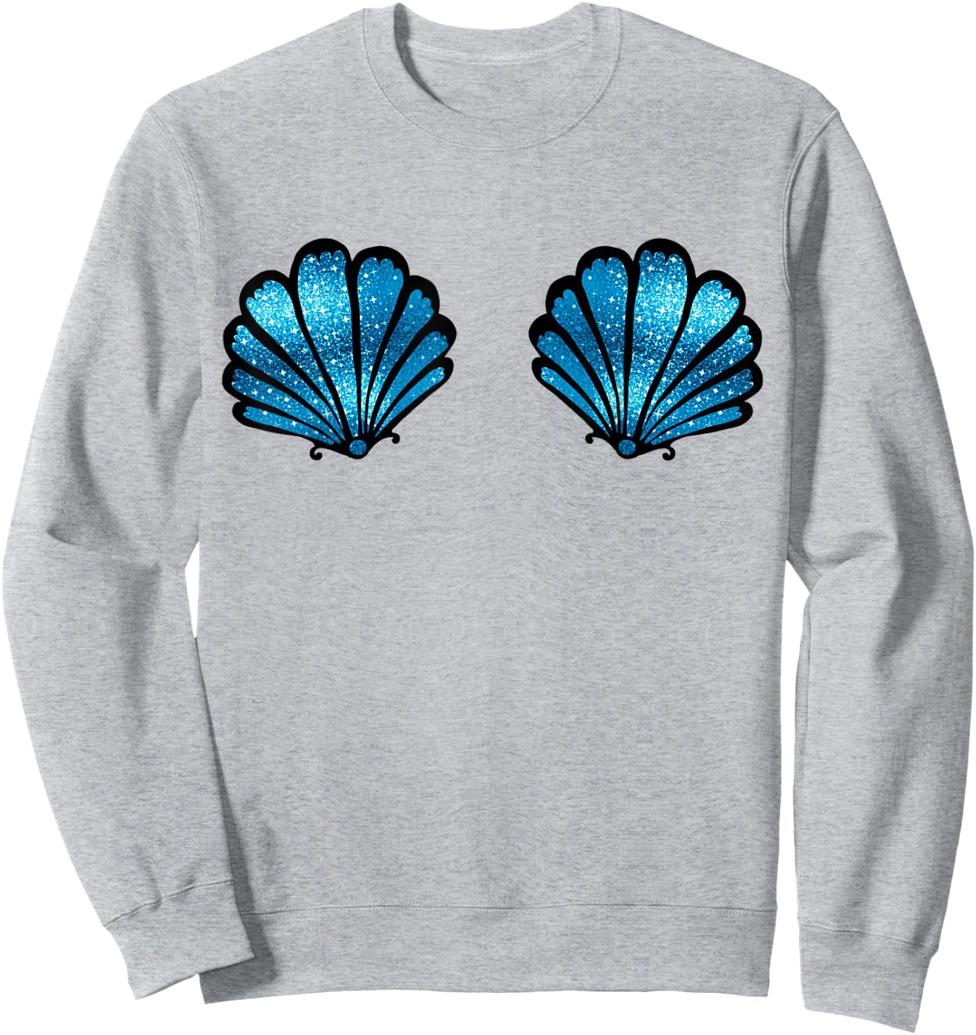 Mermaid, Seashell, Sea, Shell, Bikini, Carnival, Halloween Sweatshirt - Sweatshirt | Ash