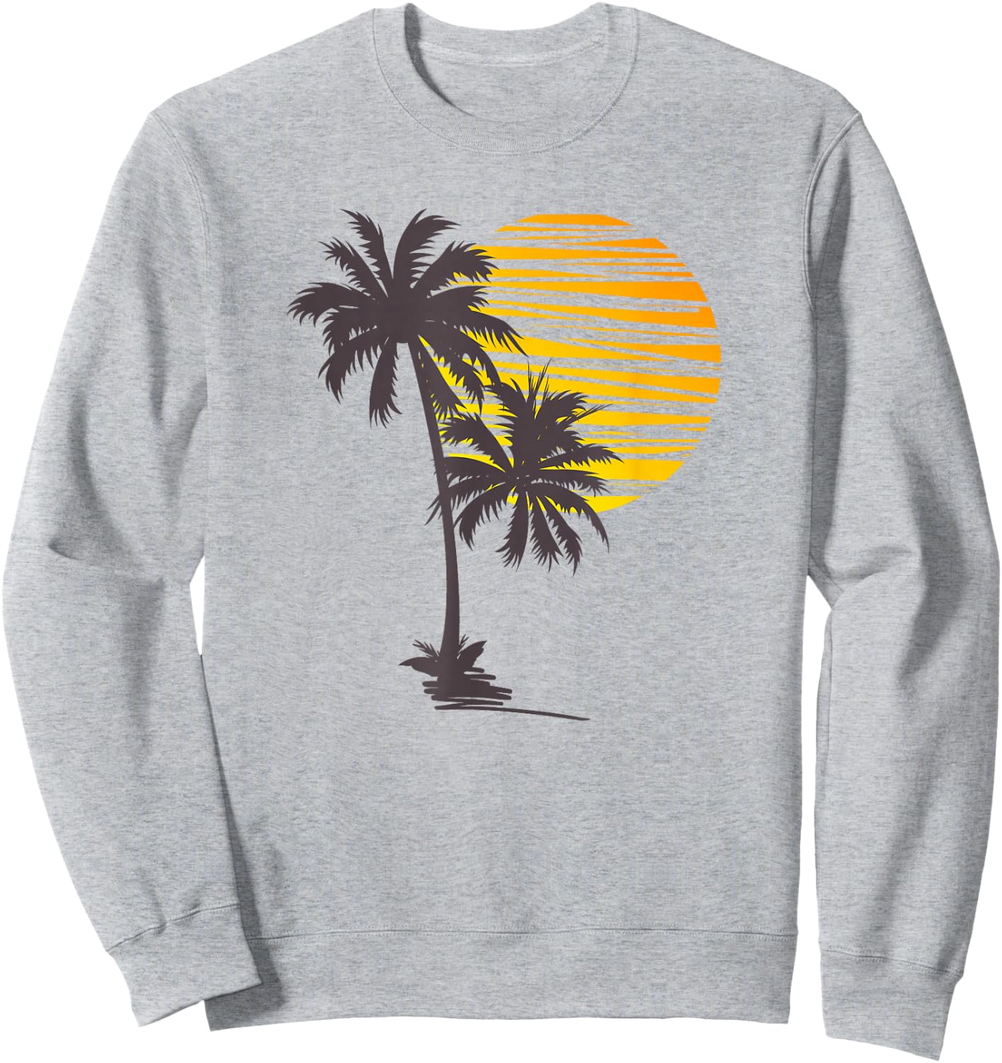 Sonnenuntergang Strand Palme Cool Sommer Urlaub Geschenk Sweatshirt - Sweatshirt | Ash
