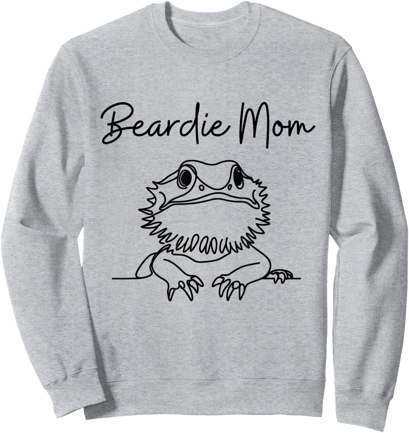 Cute Bearded Dragon Reptile Mom , Beardie Lizard Sweatshirt - Sweatshirt | Ash