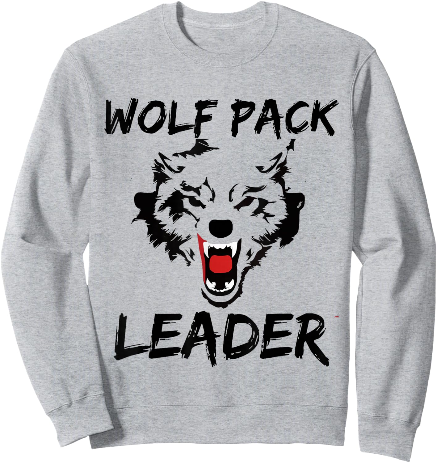Funny Wolf Pack Leader Novelty Gift Men Women Kids Sweatshirt - Sweatshirt | Ash