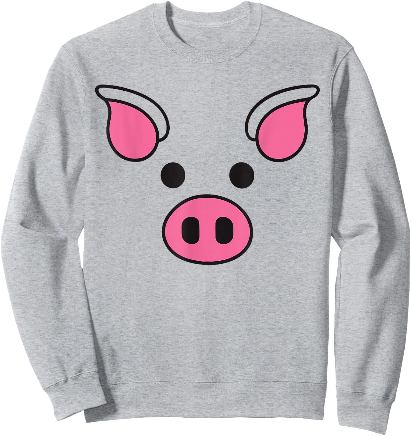 Pig Face Costume for Adult, Child, Men and Women Sweatshirt - Sweatshirt | Ash