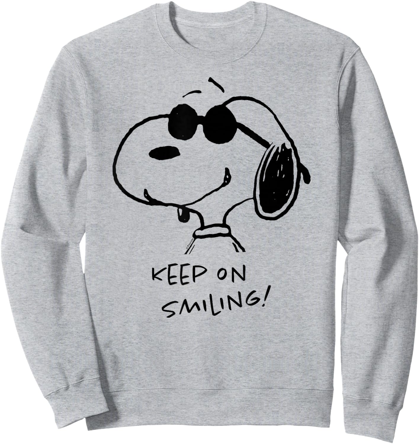 Peanuts – Cool Joe Keep On Smiling Sweatshirt - Sweatshirt | Ash