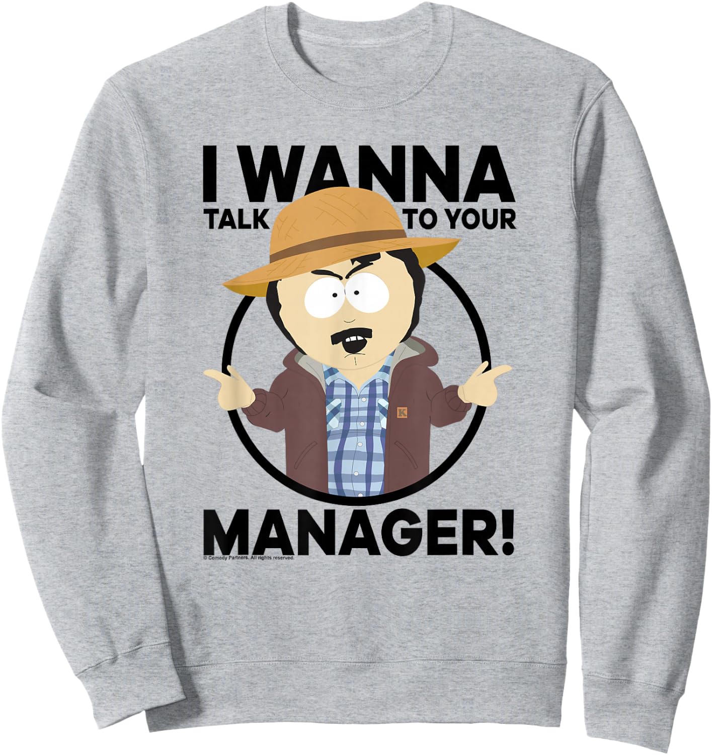 South Park Talk to Your Manager Sweatshirt - Sweatshirt | Ash