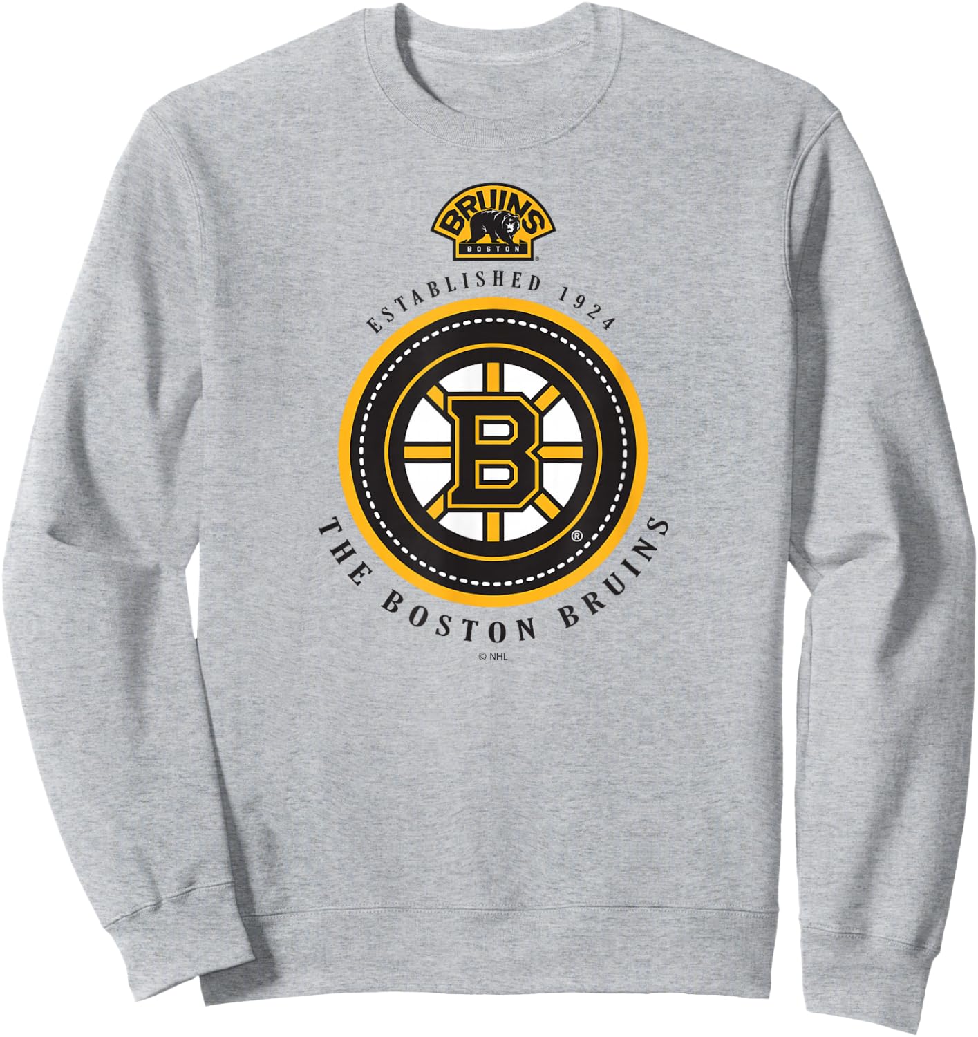 Boston Bruins Est 1924 Gray Officially Licensed Sweatshirt - Sweatshirt | Ash