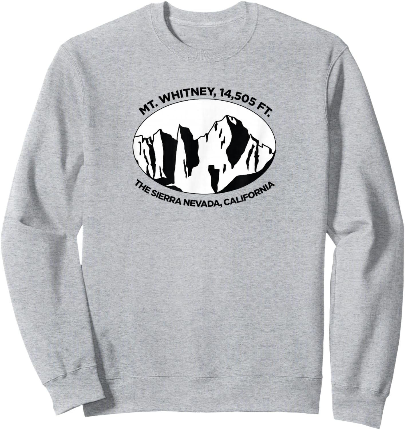 Mt. Whitney T Shirt for climbers, hikers Sweatshirt - Sweatshirt | Ash