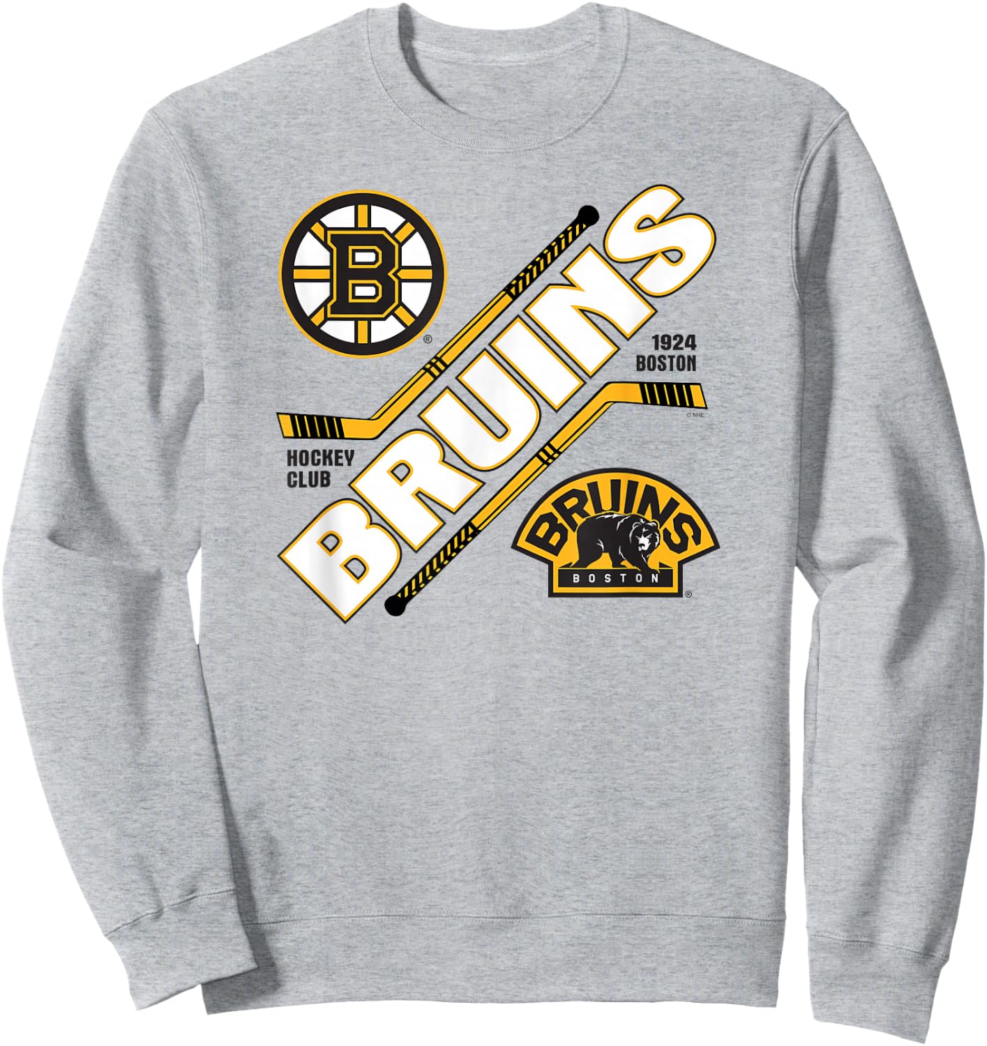 Boston Bruins Force Gray Officially Licensed Sweatshirt - Sweatshirt | Ash