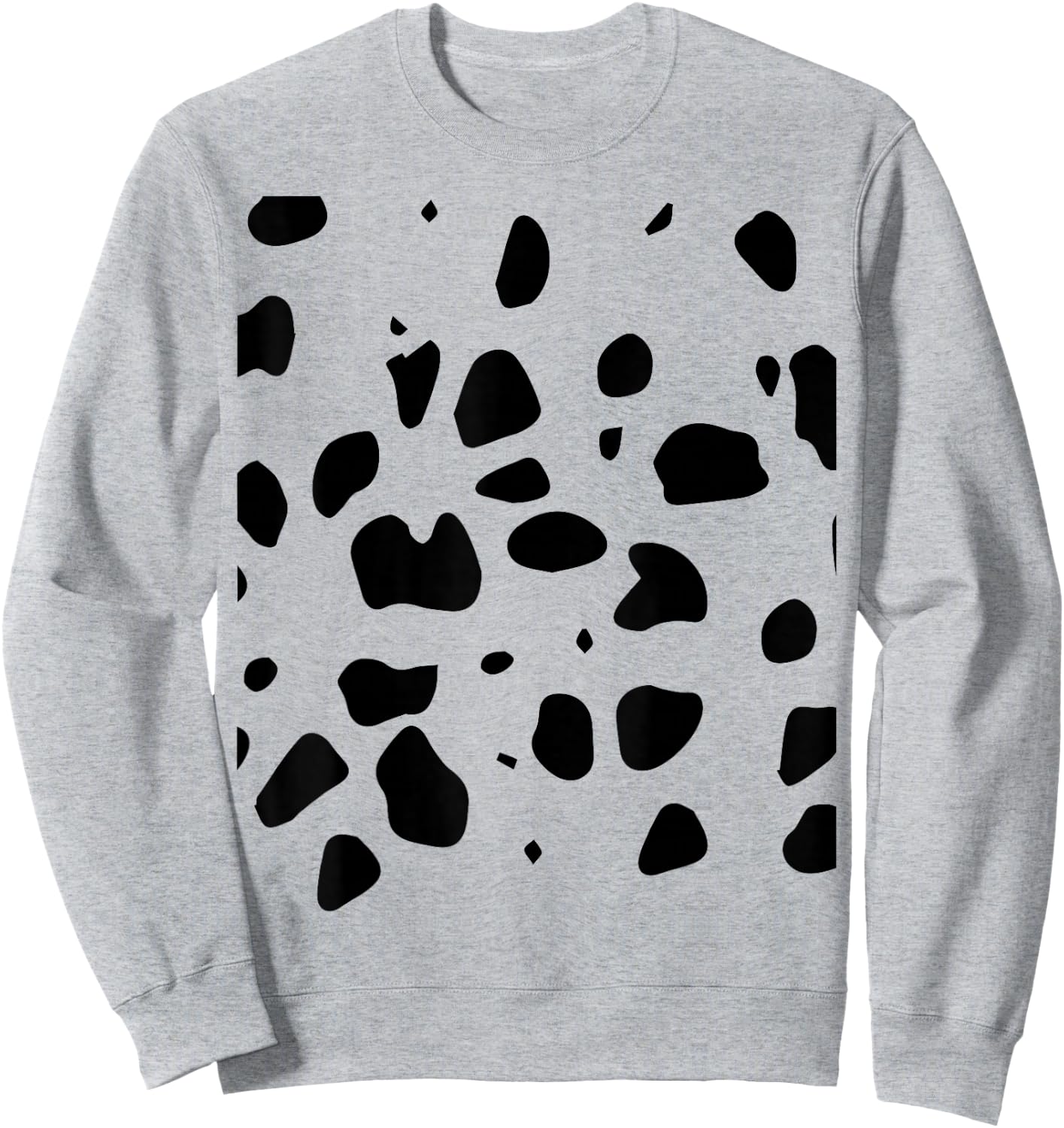 Spotted White With Black Polka Dots Diy Dalmatian Sweatshirt - Sweatshirt | Ash