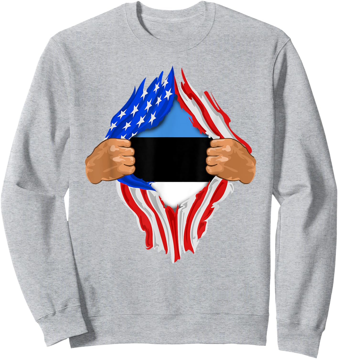 Estonian Blood Inside Me | Estonia Flag Gift Sweatshirt - Sweatshirt | Ash