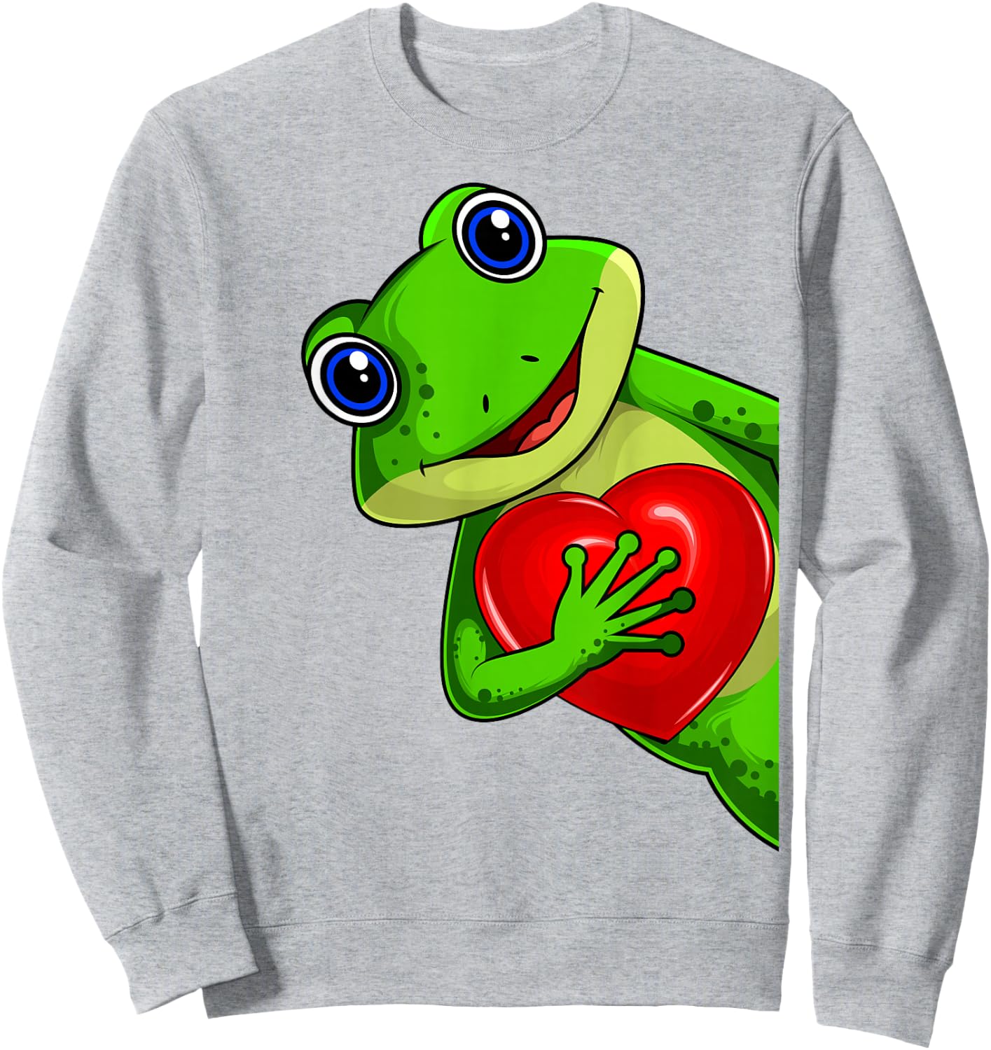 Frog Women's Girls' Children's Frog , Green Sweatshirt - Sweatshirt | Ash