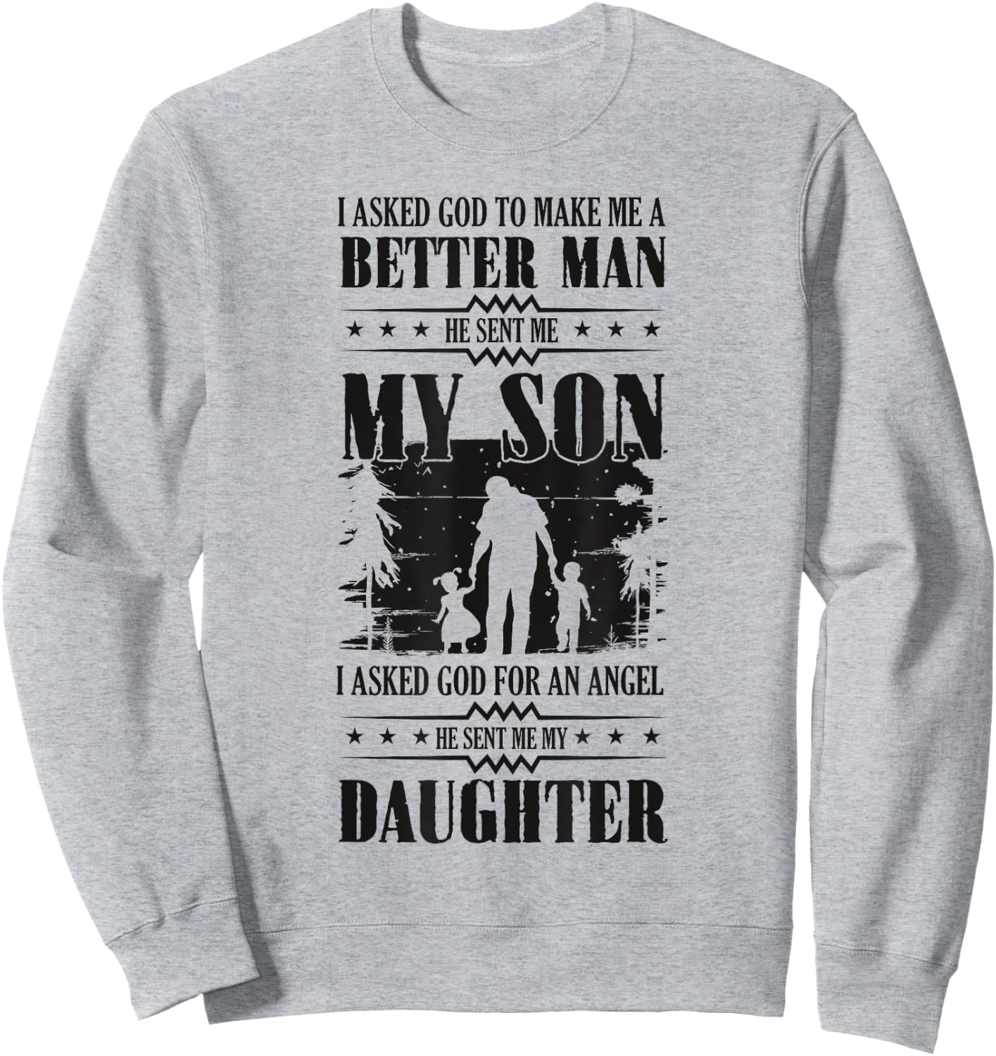 Dad Of Boy And Girl Dad Of Both Sweatshirt - Sweatshirt | Ash