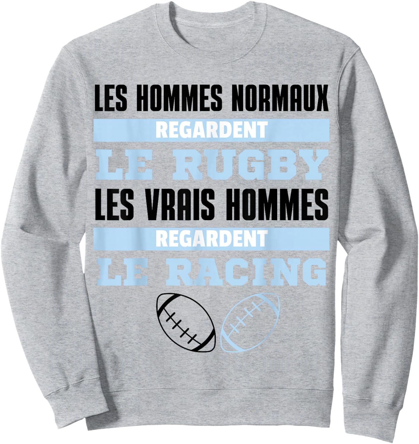 Supporter Rugby Racing Gift Humour , white, S Sweatshirt - Sweatshirt | Ash