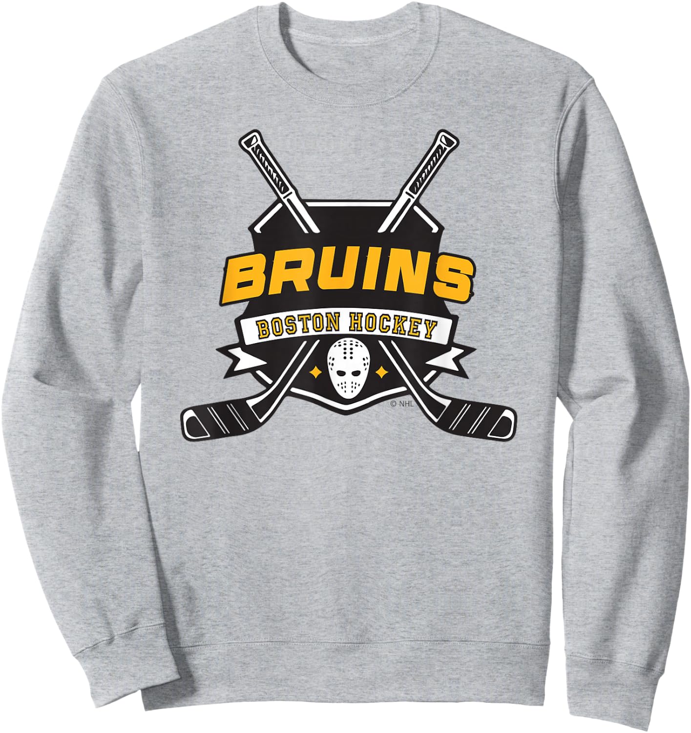Boston Bruins Hockey Sticks Gray Officially Licensed Sweatshirt - Sweatshirt | Ash
