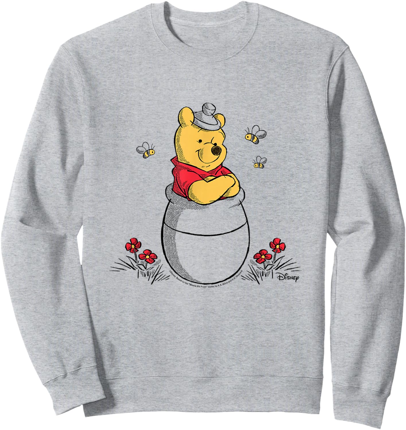 Winnie the Pooh - Pooh Honey Pot Bees Sweatshirt - Sweatshirt | Ash
