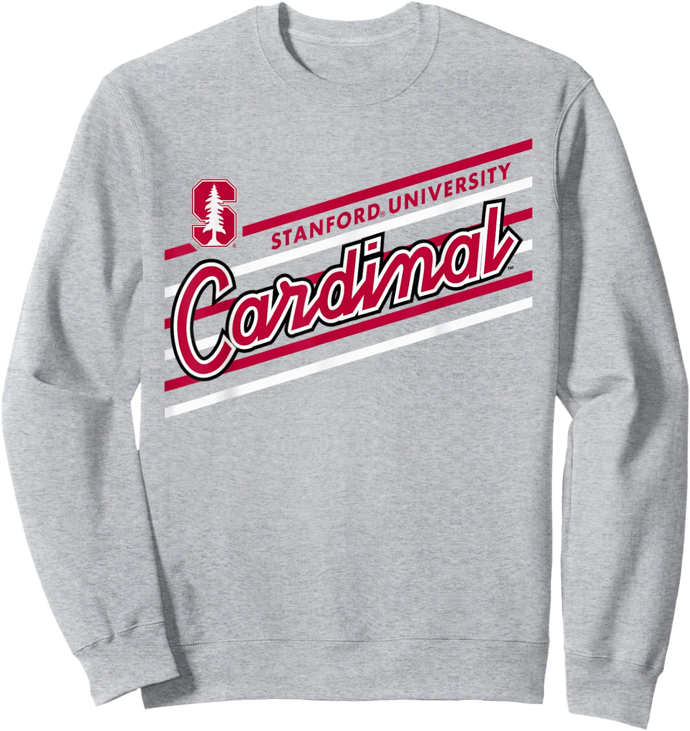 Stanford Cardinal Retro Performer Gray Officially Licensed Sweatshirt - Sweatshirt | Ash