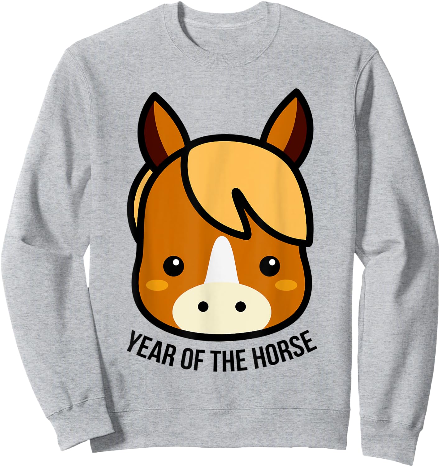 Chinese Zodiac Horoscope Kids Animal Year of the Horse Sweatshirt - Sweatshirt | Ash