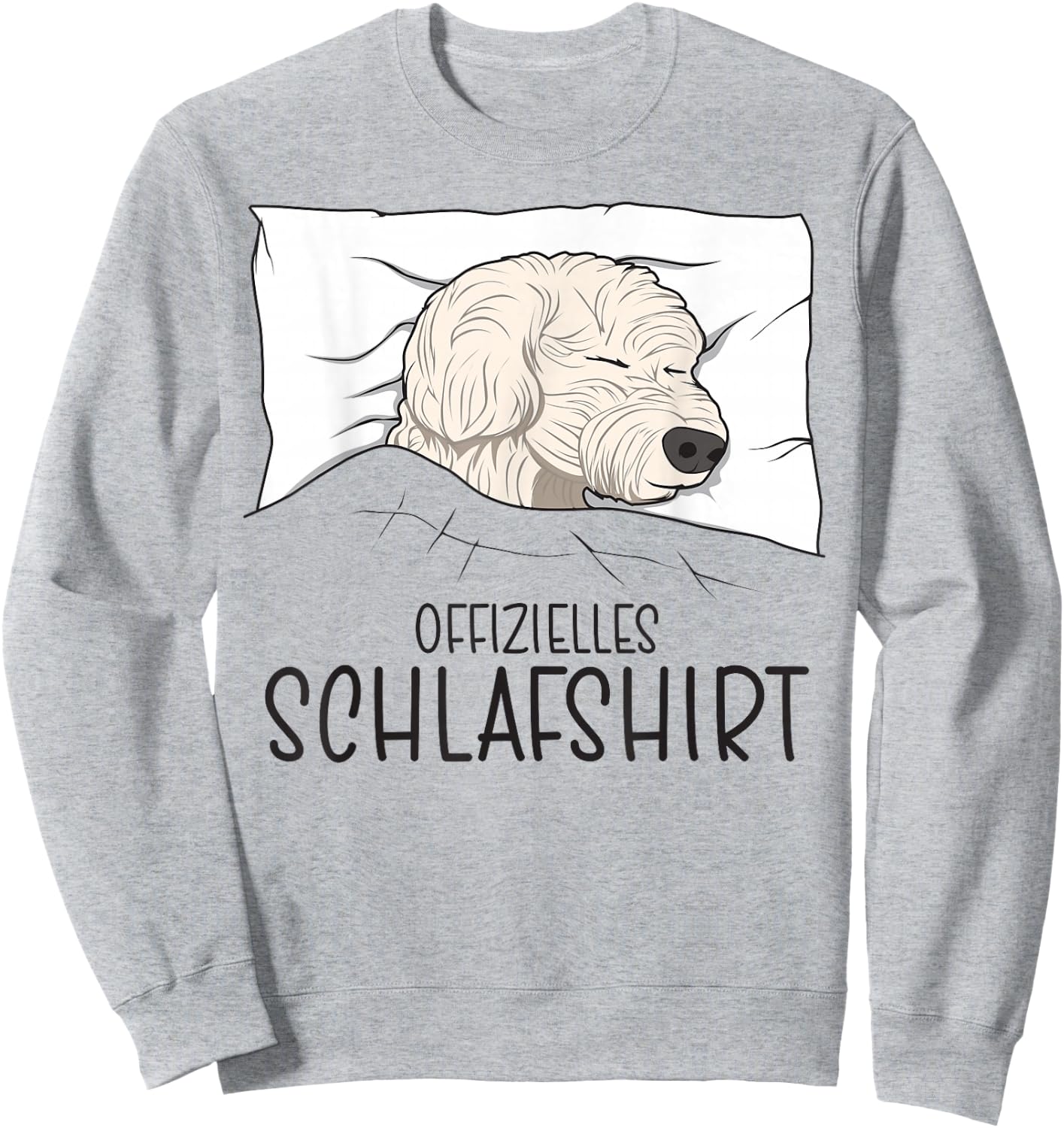 Offizielles Schlafshirt Hund, Schlafanzug Nachthemd Malteser Sweatshirt - Sweatshirt | Ash