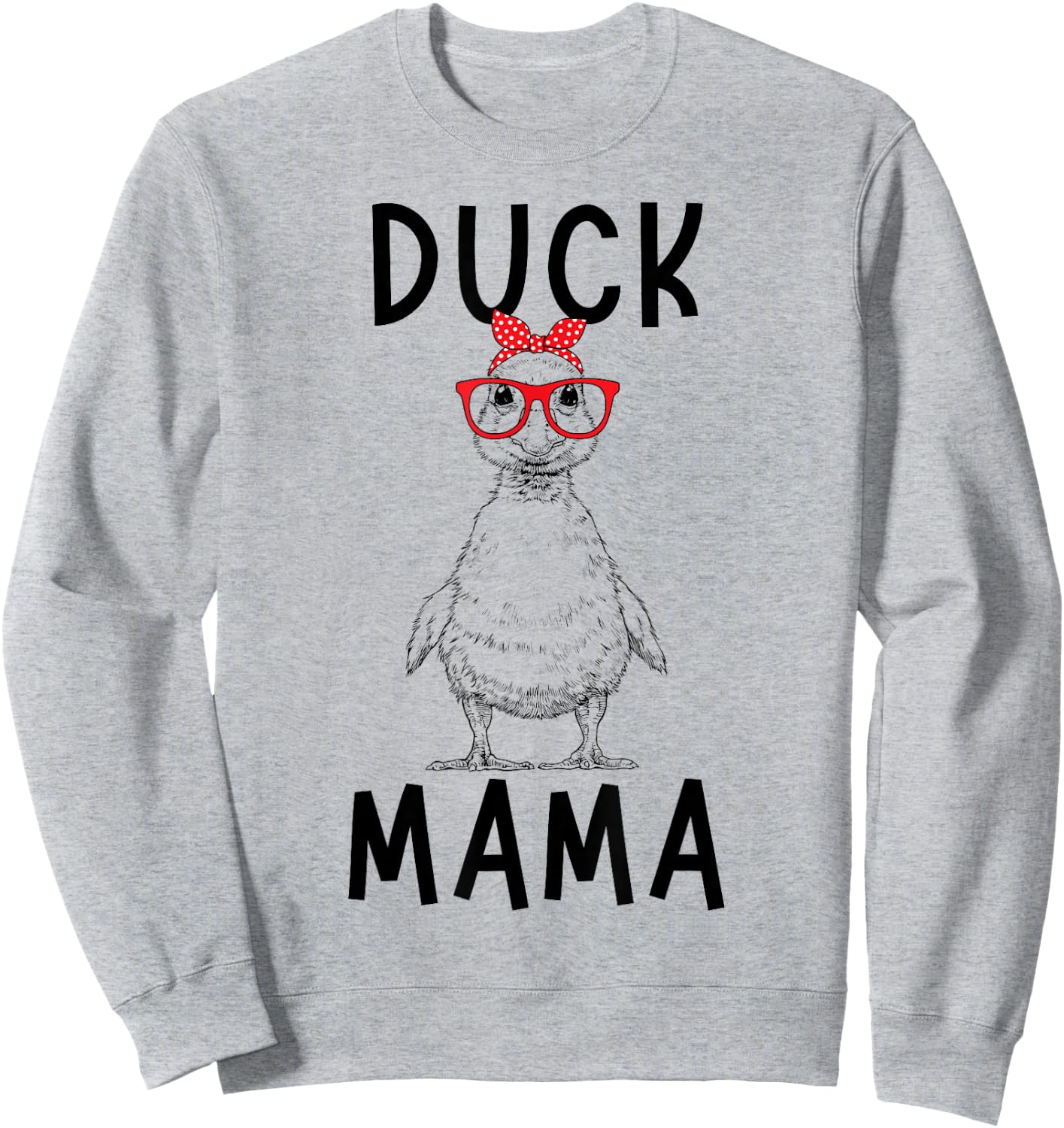 Duck Mama Duck Mom Farm Animal Mother's Day Sweatshirt - Sweatshirt | Ash