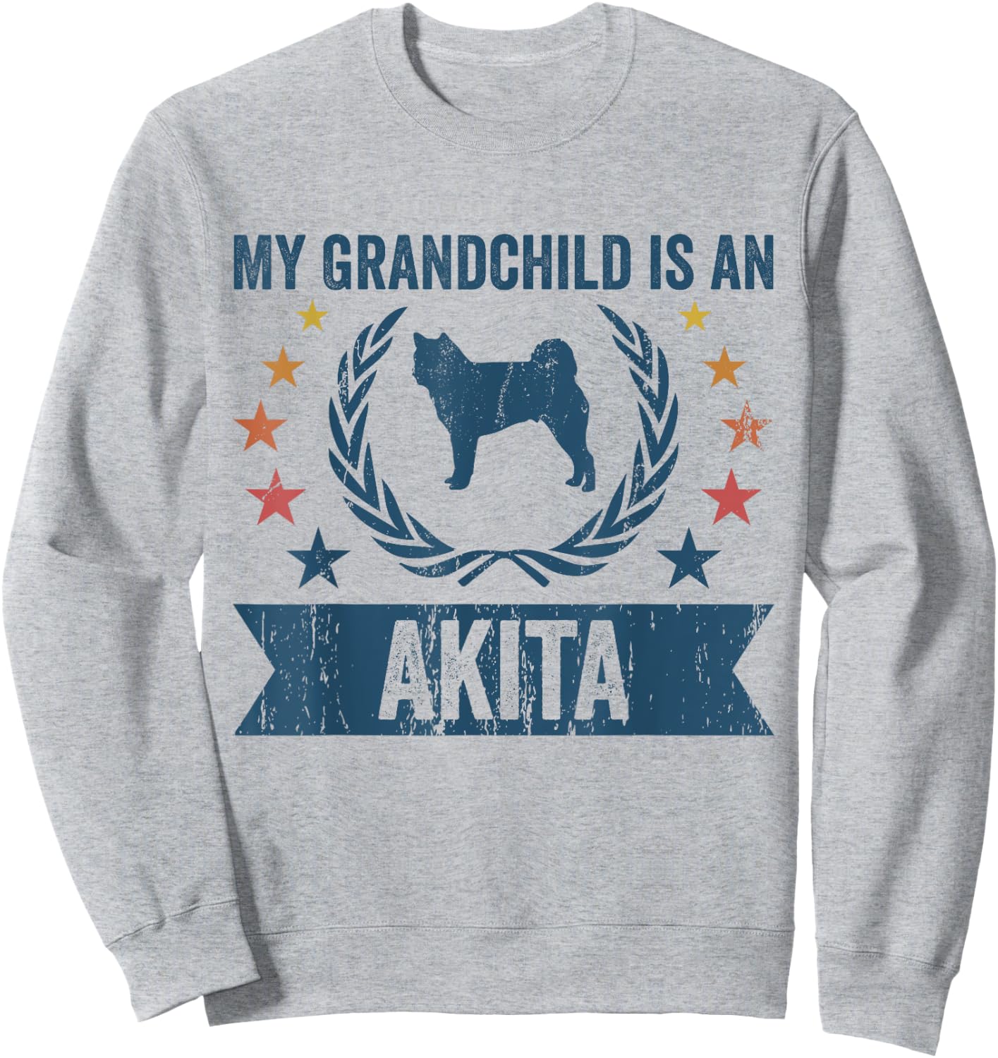 My Grandchild Is A Dog - Grandpa & Grandma Akita Women Sweatshirt - Sweatshirt | Ash
