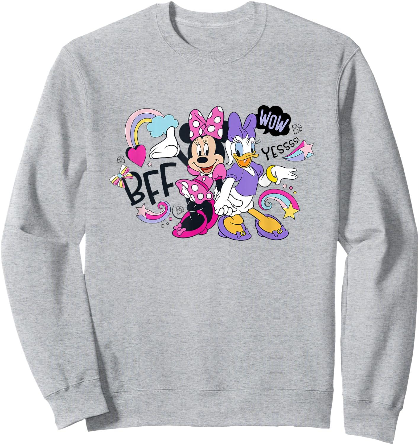 Disney Minnie Mouse & Daisy BFF Icon Jumble Sweatshirt - Sweatshirt | Ash