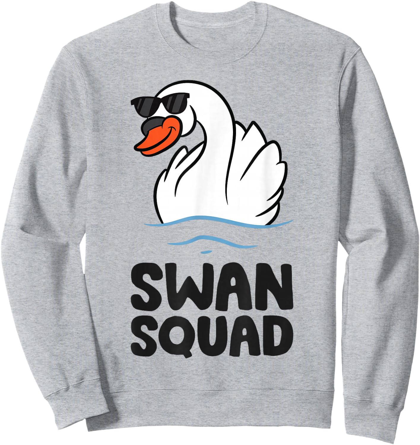 Swan Squad Funny Swan Sweatshirt - Sweatshirt | Ash