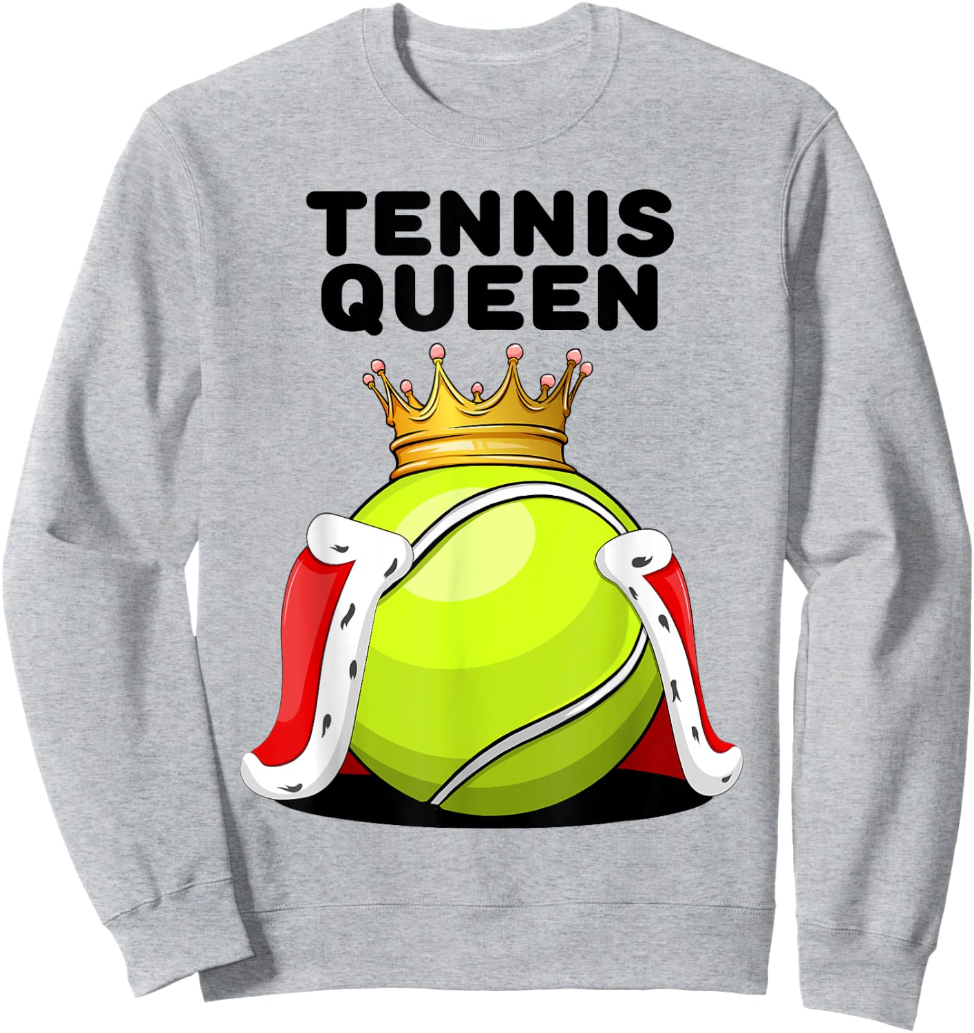 Tennis Queen Women's Tennis Player Shirt for Girls , White Sweatshirt - Sweatshirt | Ash